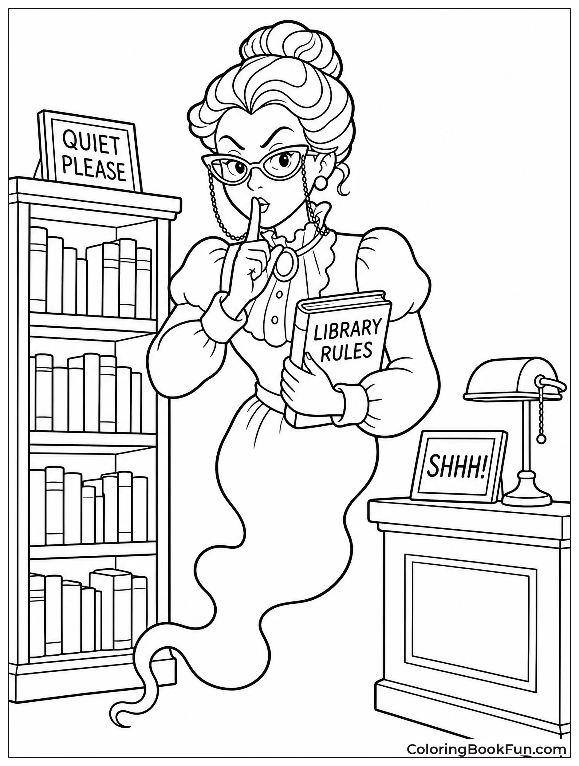 Grey Lady Ghost Floating with Finger Up