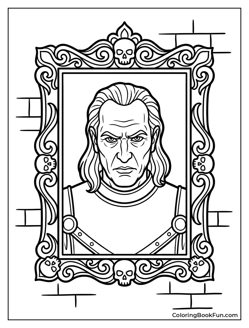 Vigo Portrait Inside Ornate Spooky Frame