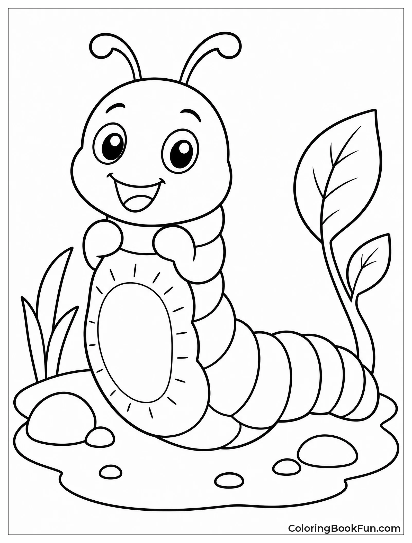 Plush Glow Worm with Smile