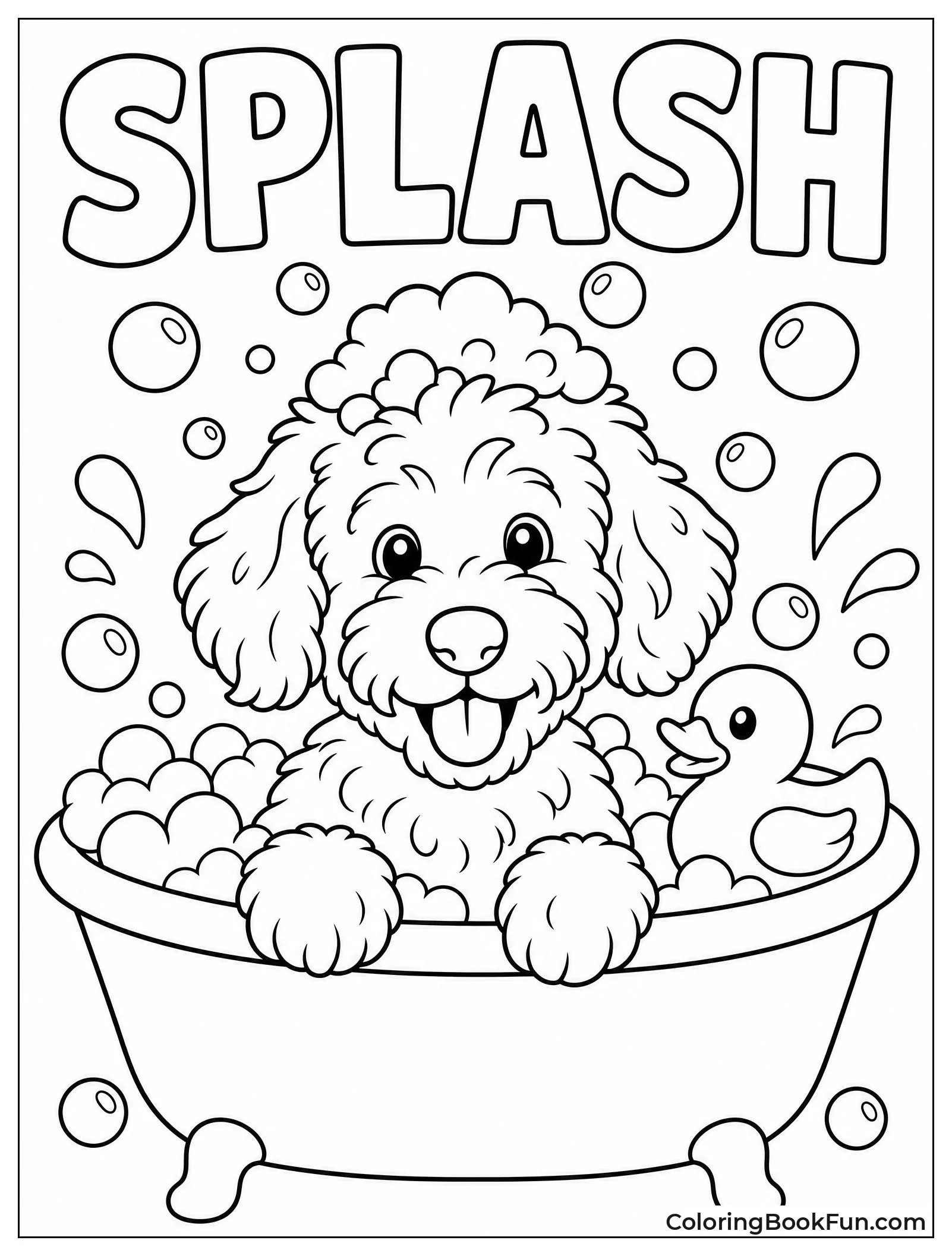 Puppy Enjoys a Bubble Bath