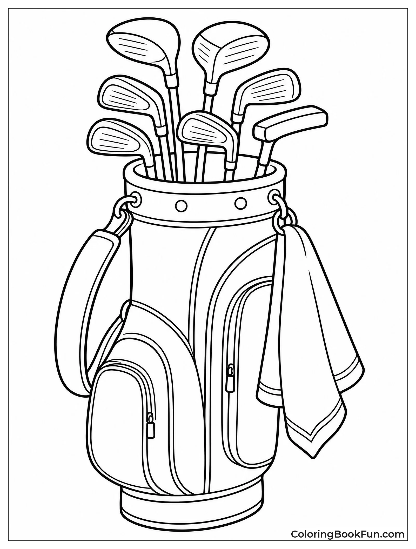 Golf Bag Holds Many Clubs