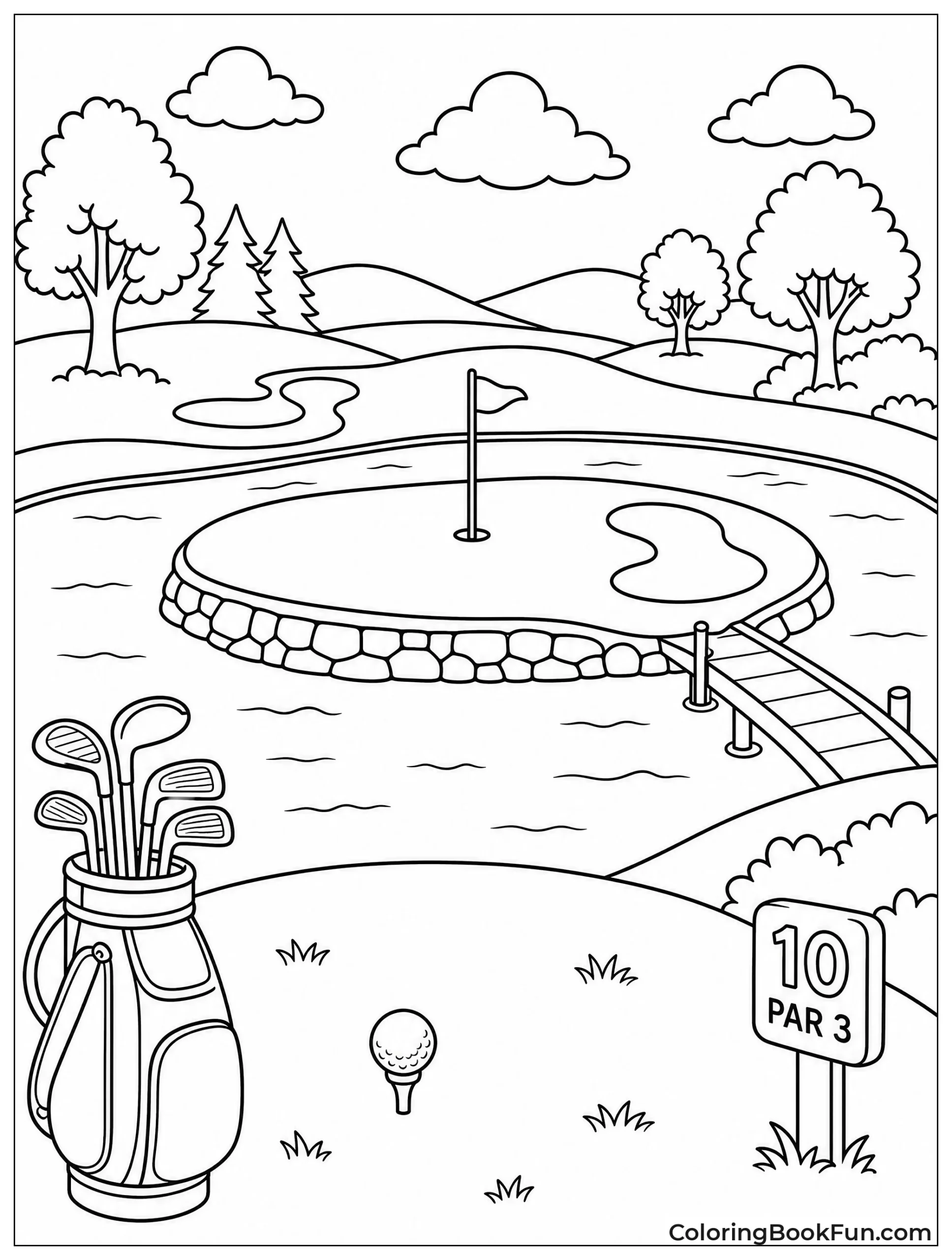 Rolling Fairways Lead to an Island Green