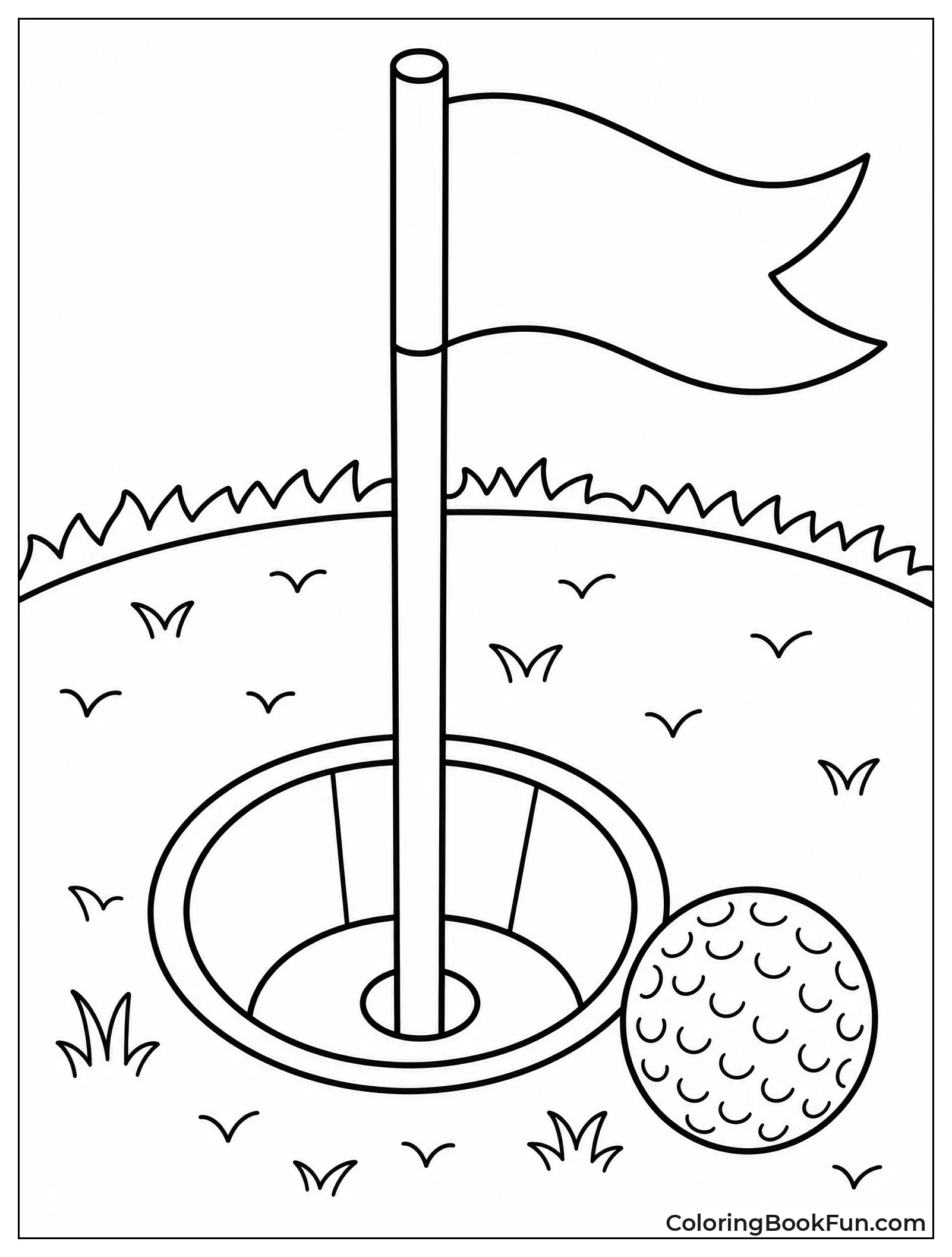Red Flag Stands in the Hole