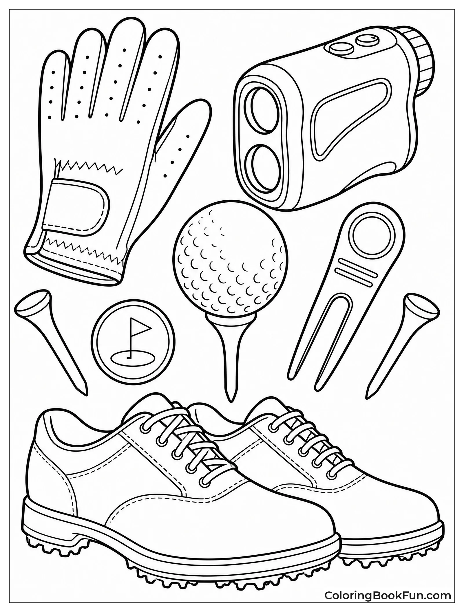 Golf Gear Lies in a Collage