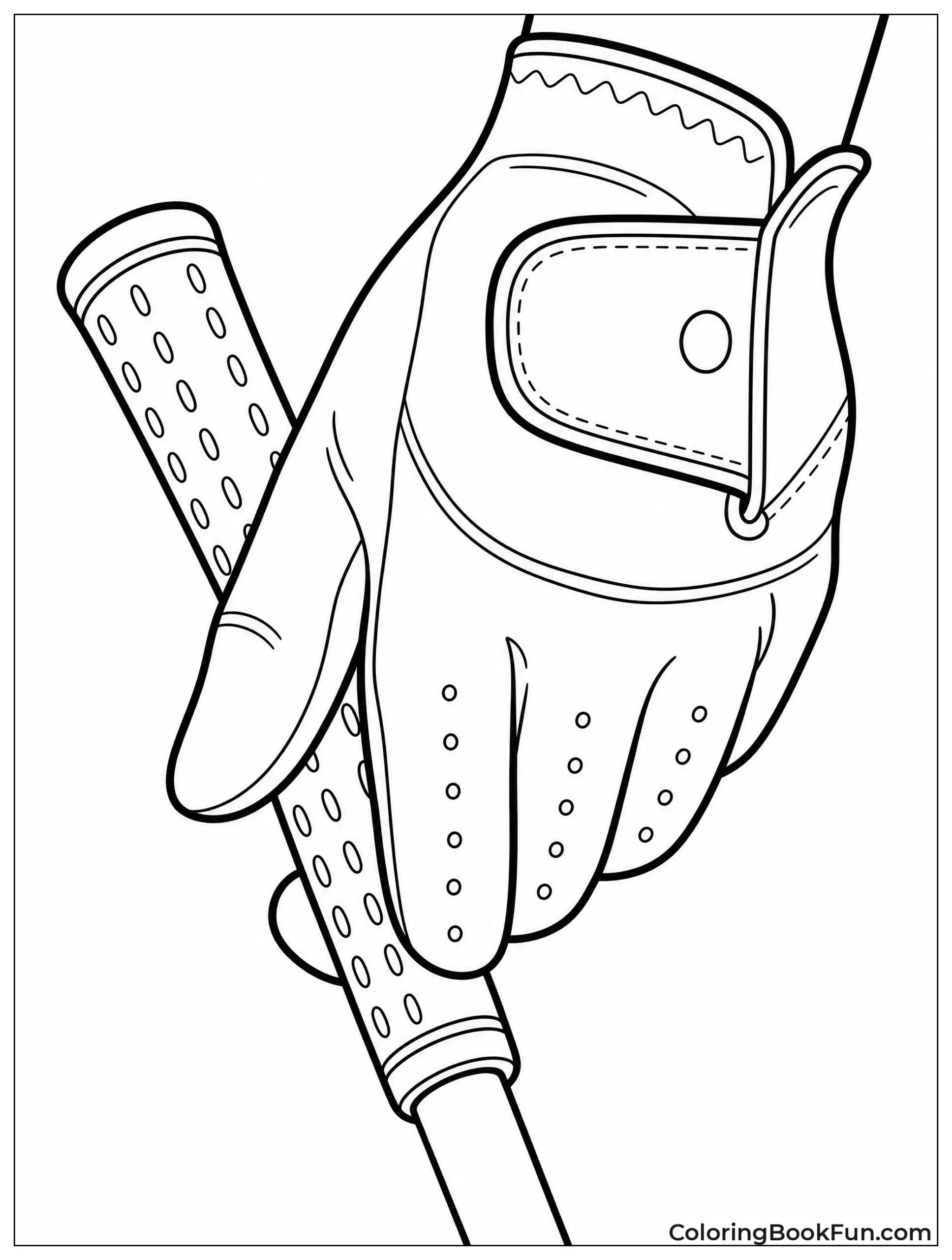 Hand Wears a Leather Golf Glove