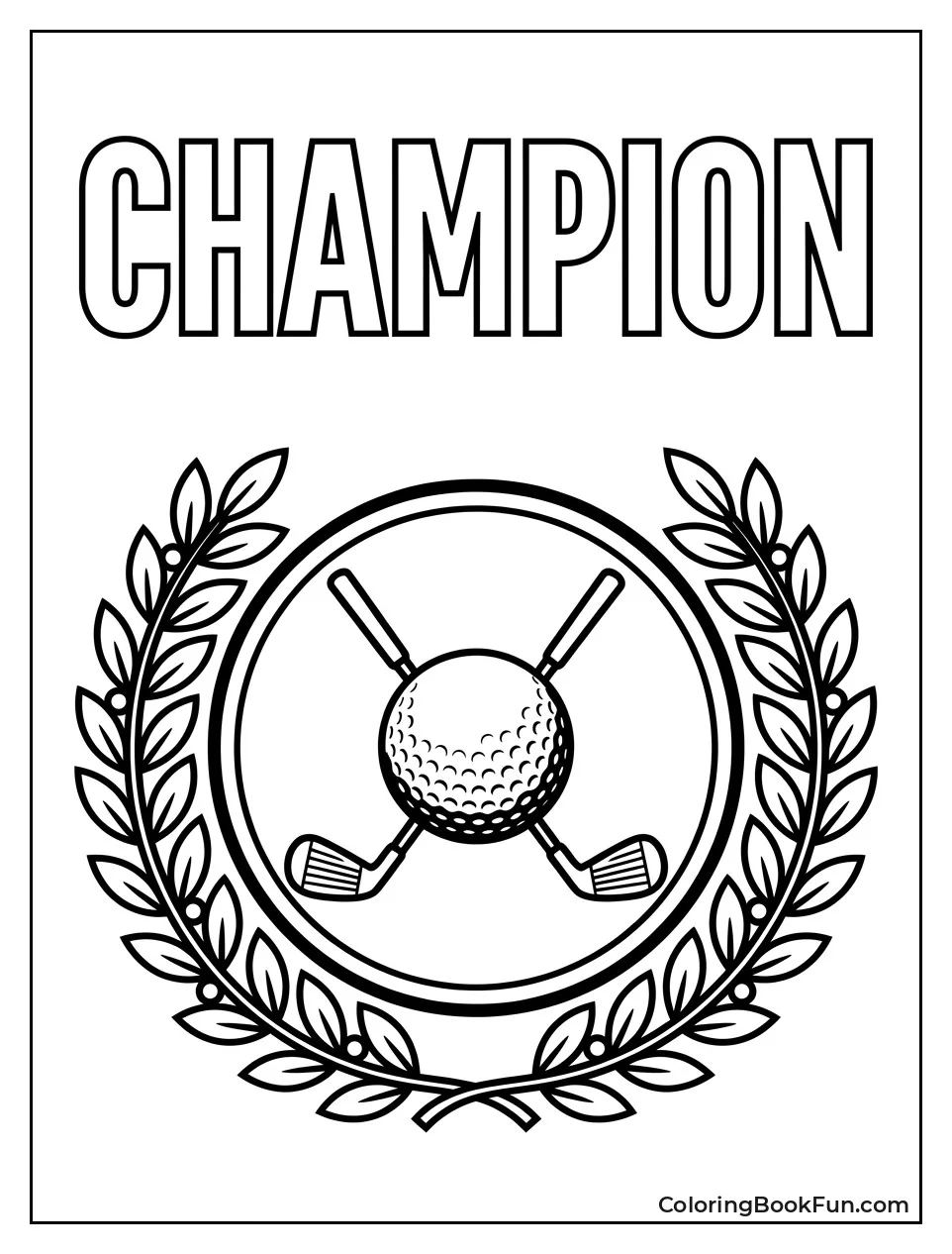 Golf Logo with Crossed Clubs