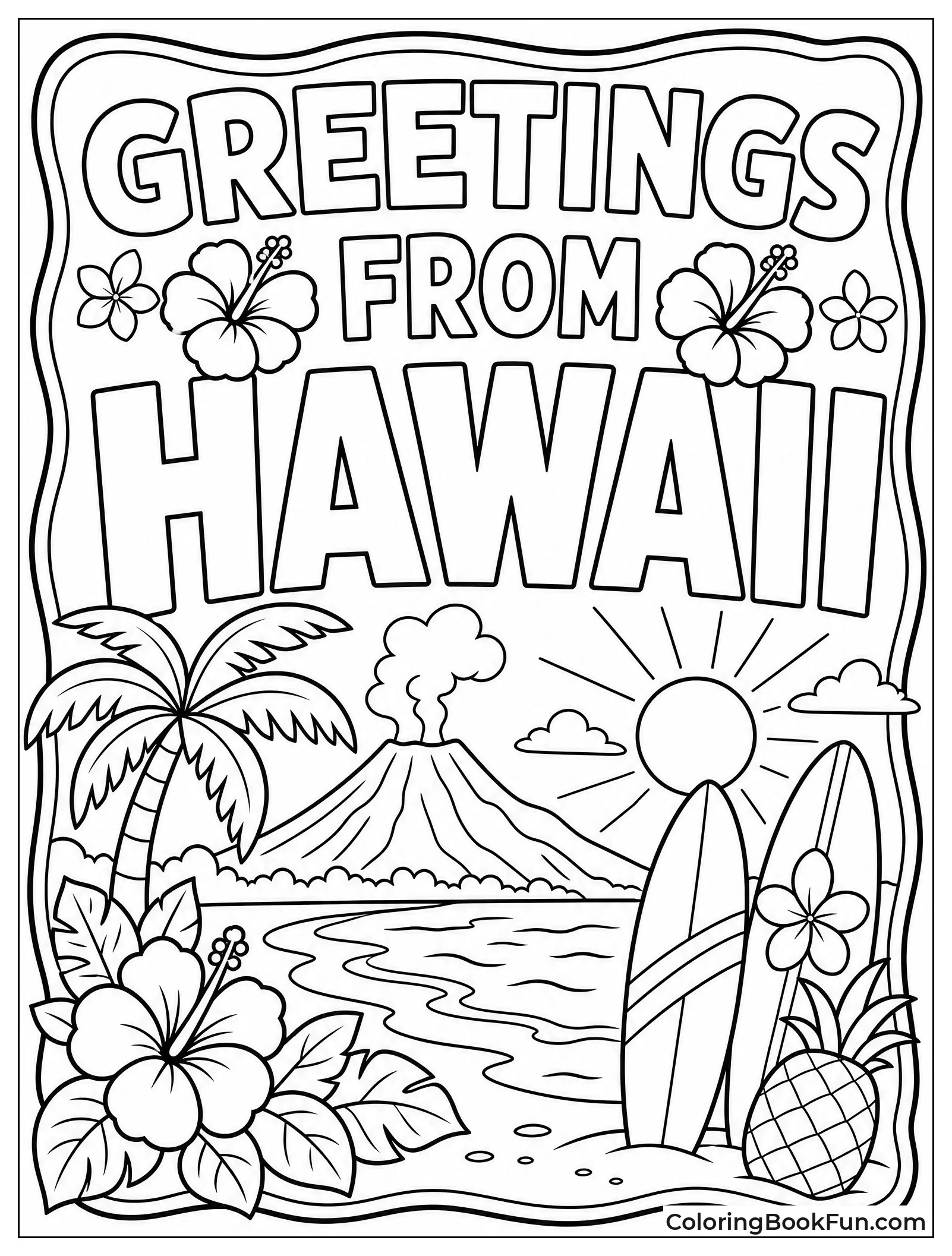 Vintage Postcard Shows Hawaii