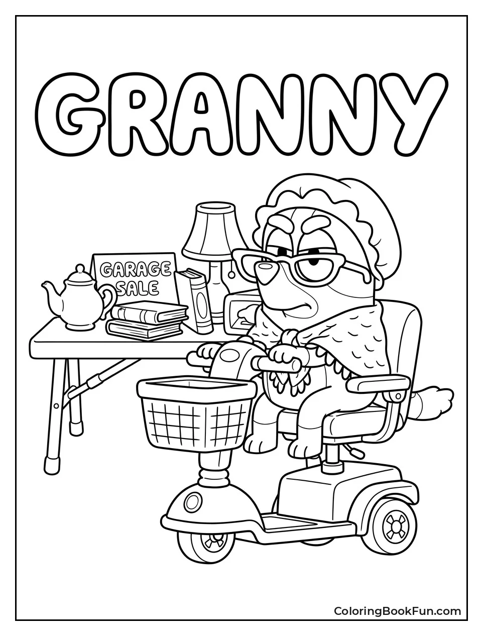 Grouchy Granny Muffin on Scooter