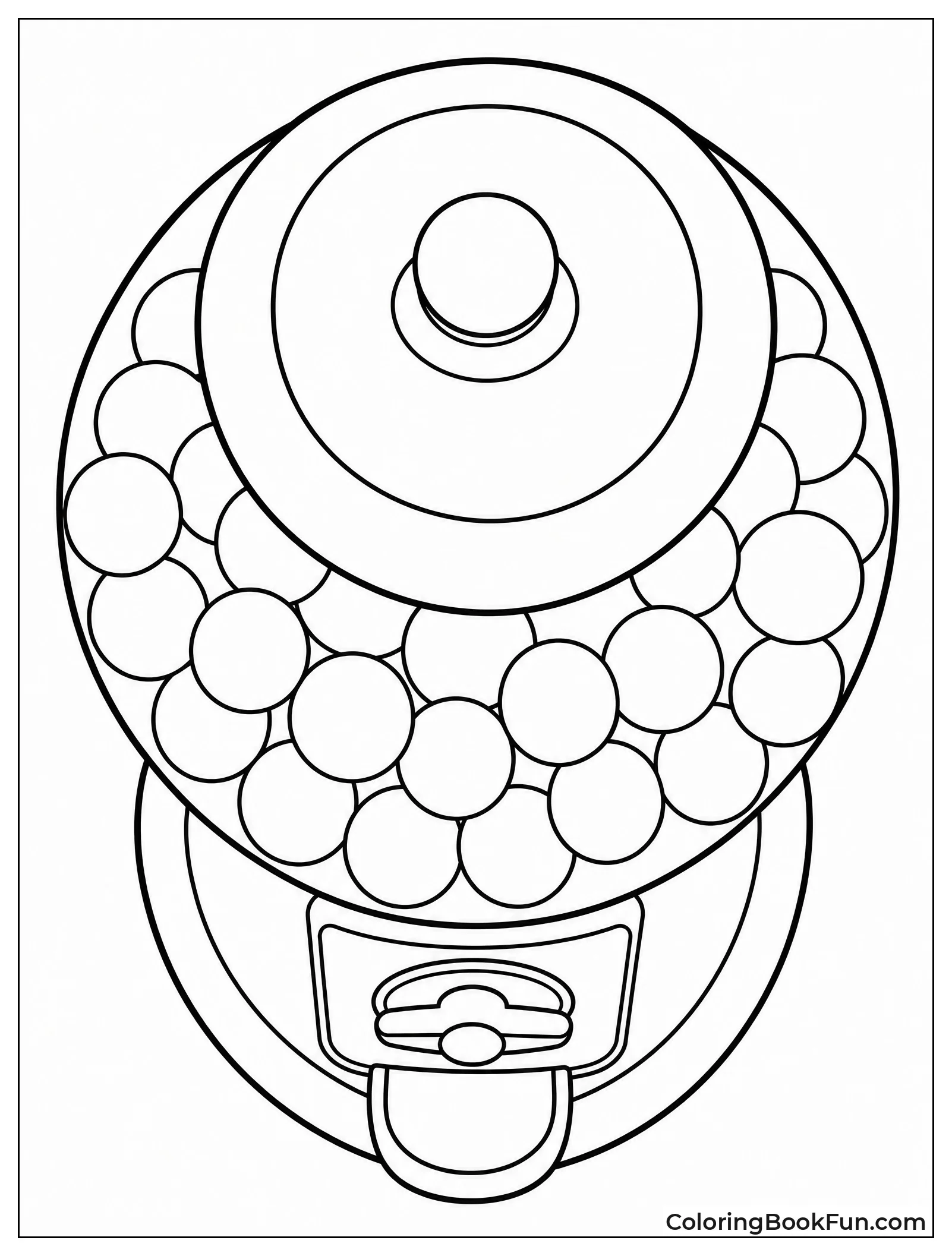 Top View of Round Globe