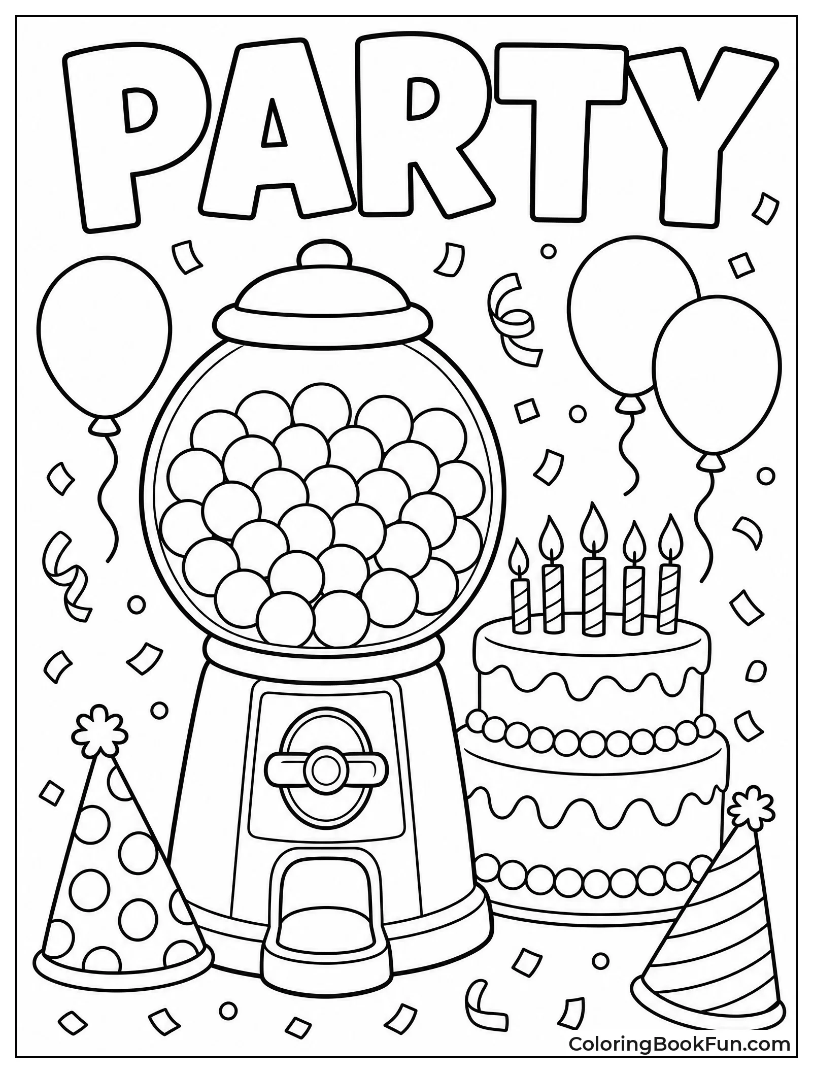 Gumball Machine at Birthday Party