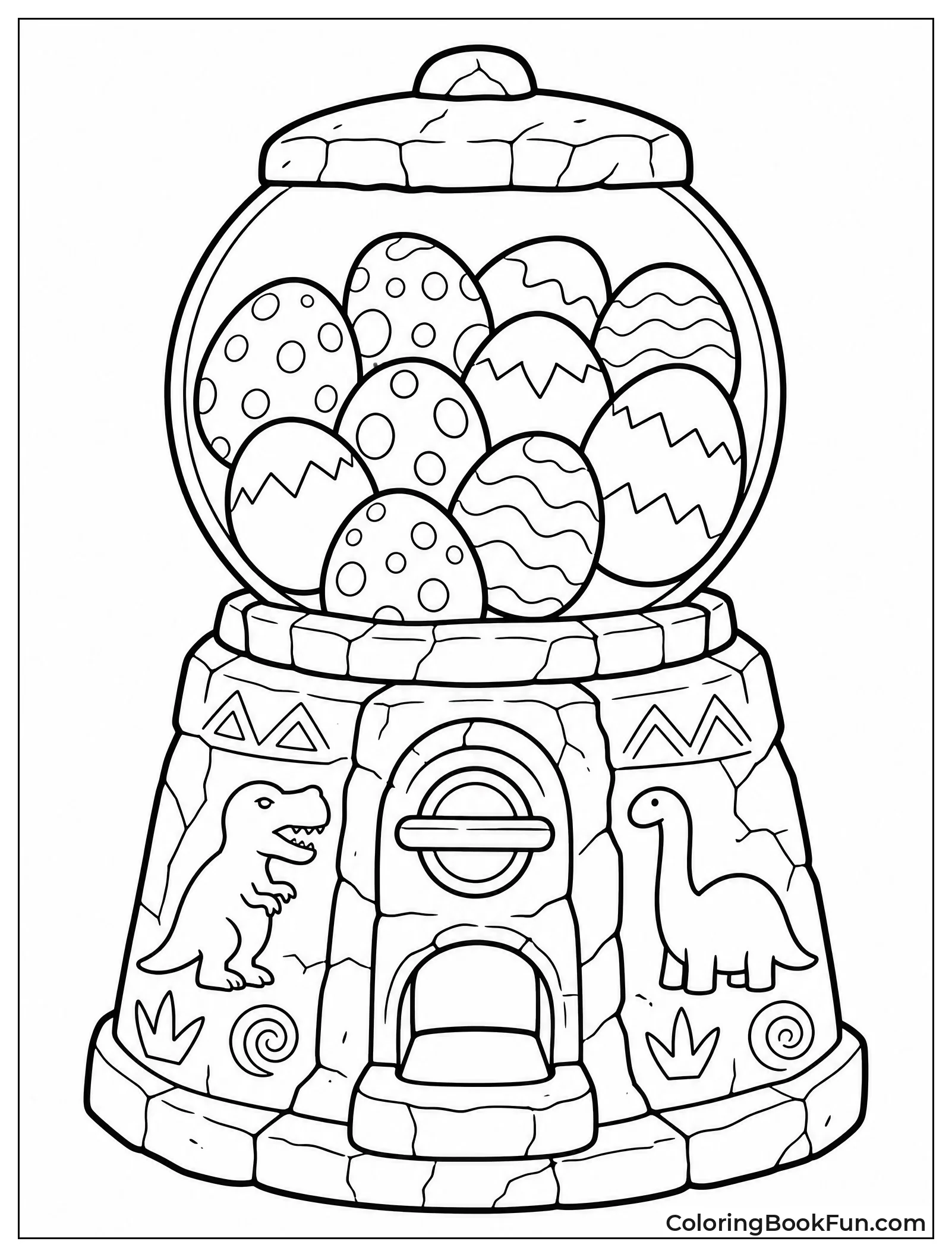 Stone Machine Holds Dinosaur Eggs
