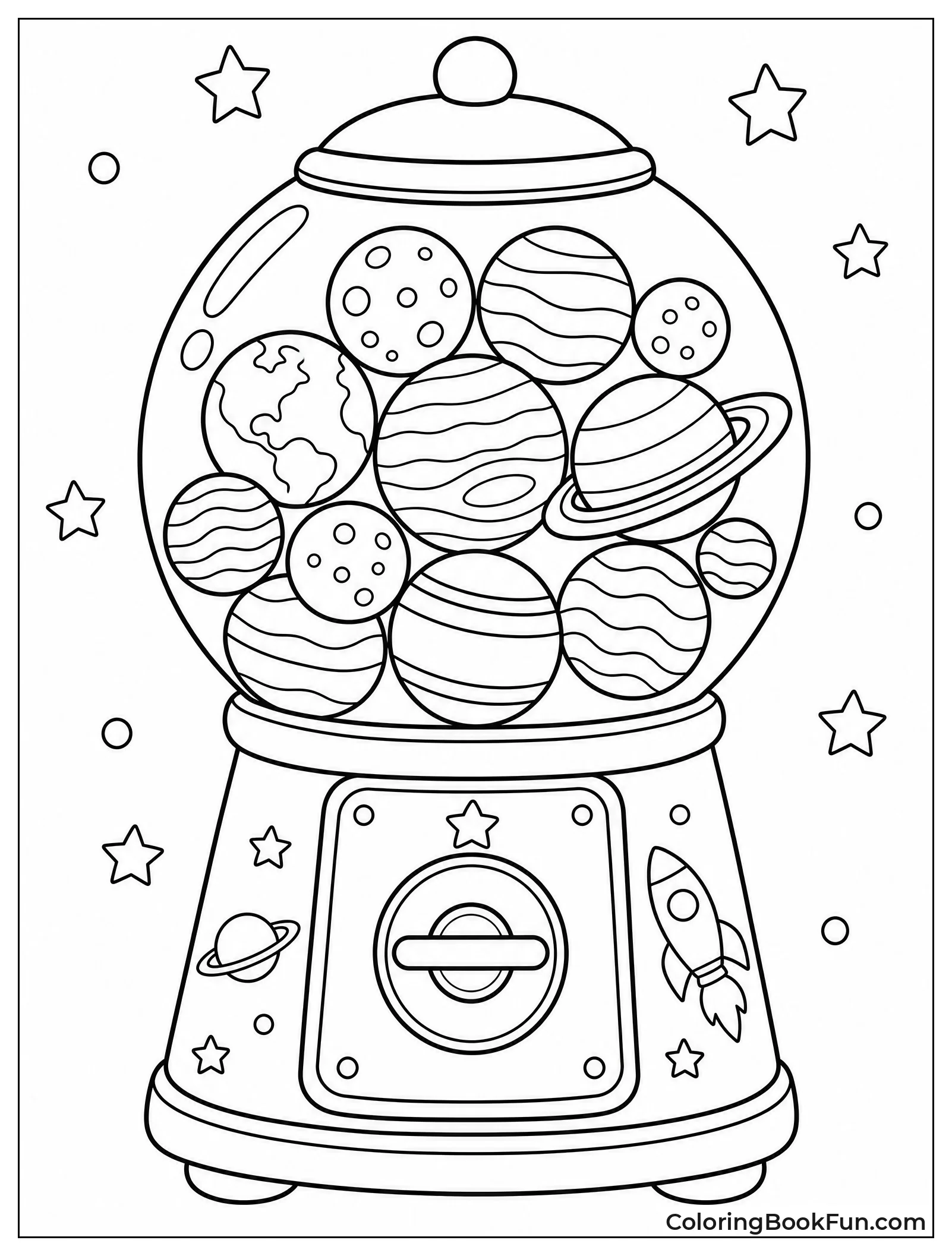 Planets Float Inside Space Machine