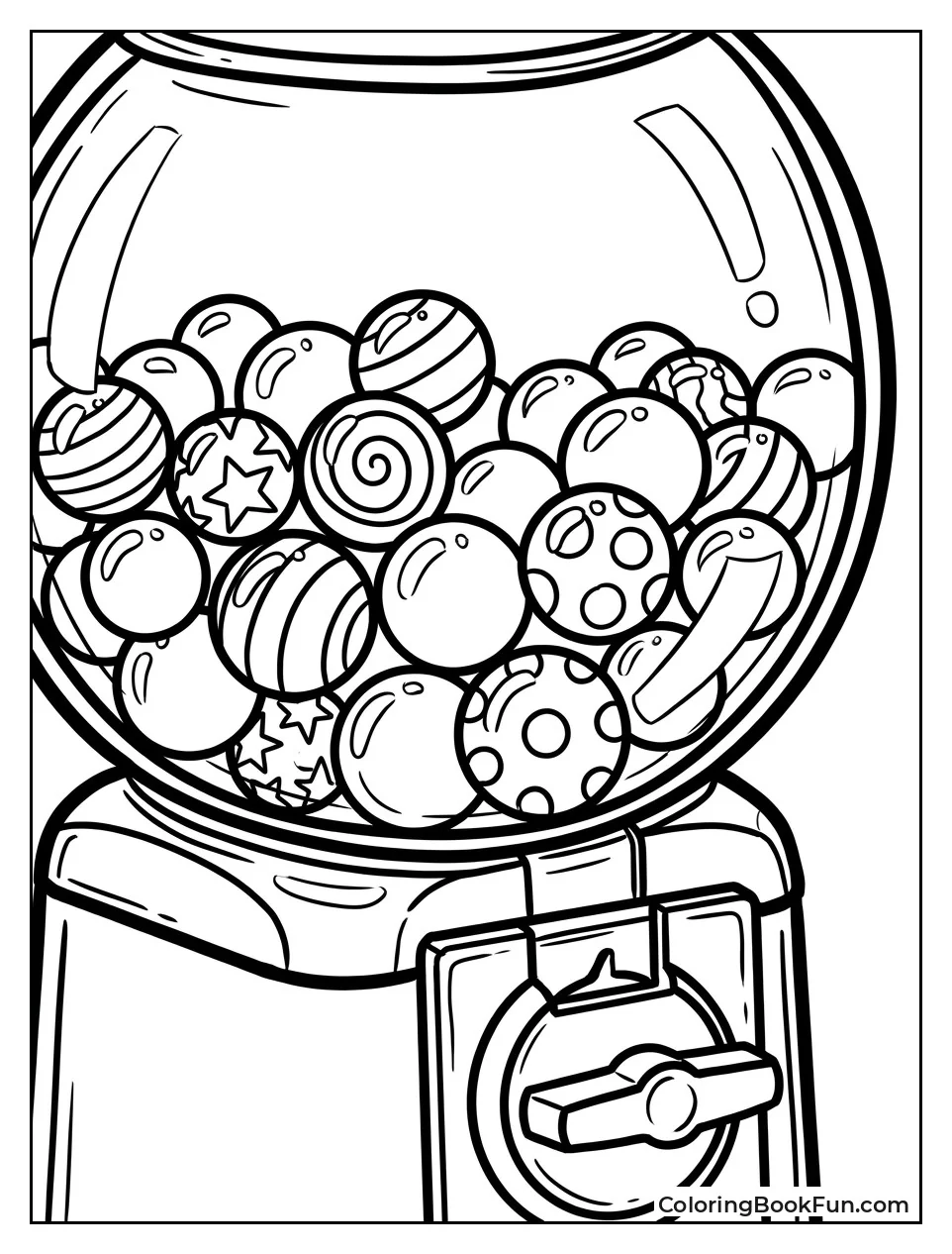 Close Look at Shiny Gumballs