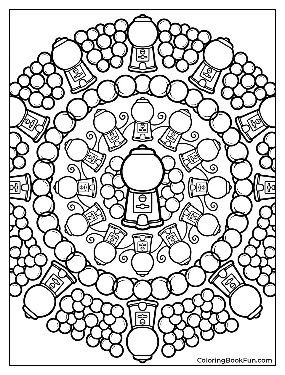 Mandala Made of Gumball Machines