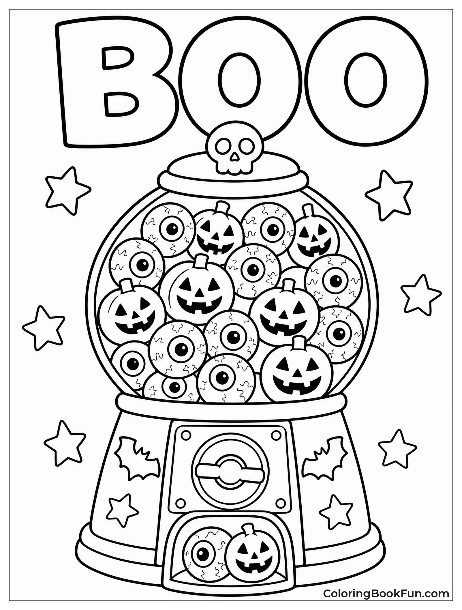 Eyeball Gumballs Fill Spooky Machine