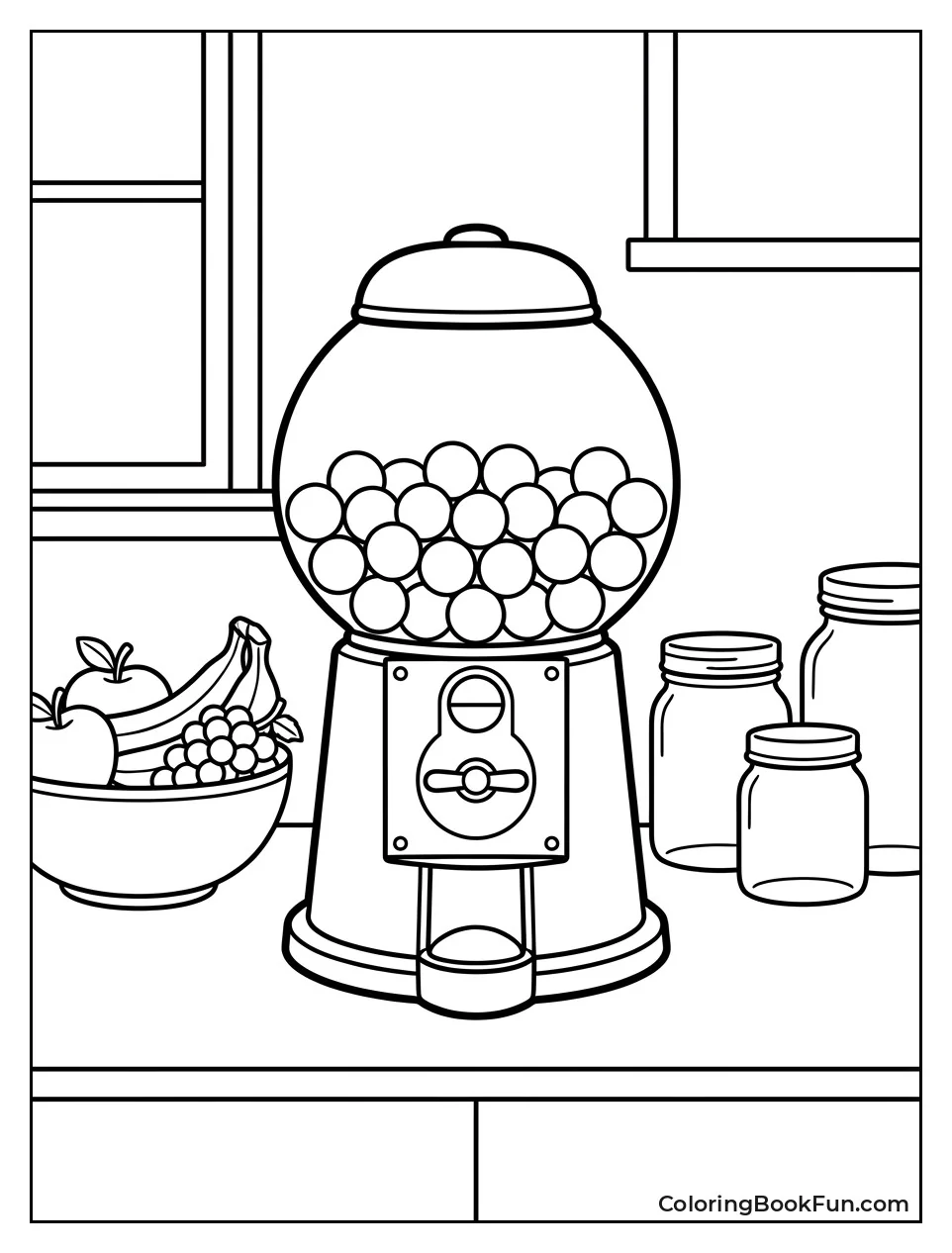 Machine Sits by Fruit Bowl