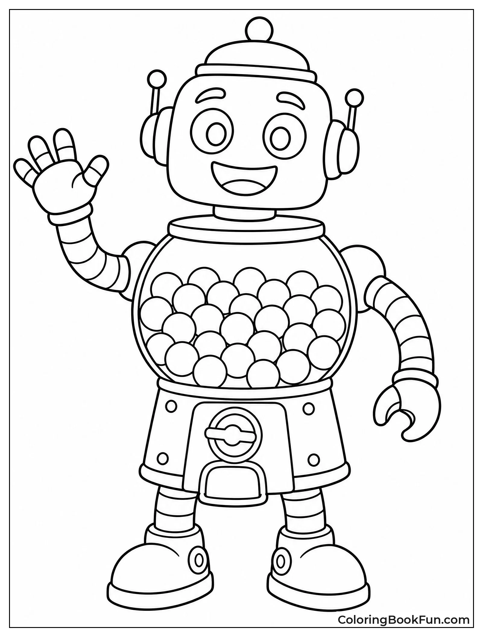 Robot Has Gumballs in Chest
