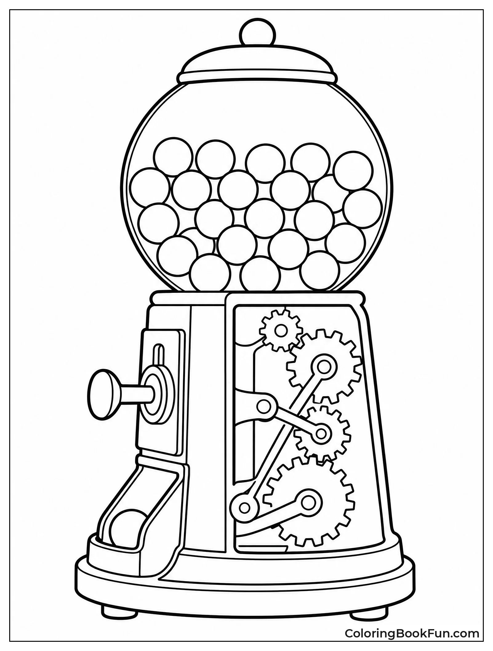 Side View Shows Internal Gears