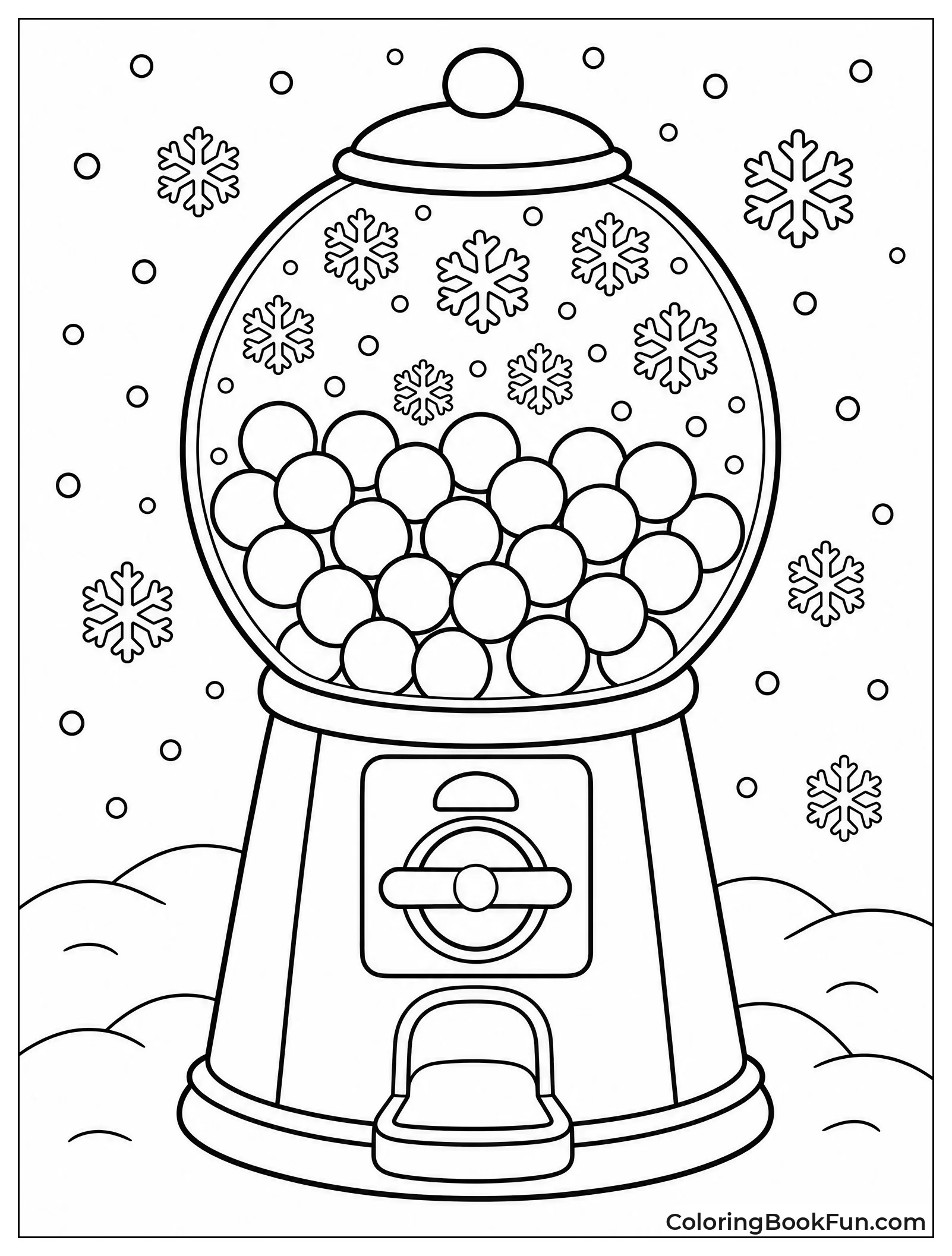 Snow Falls Inside Globe
