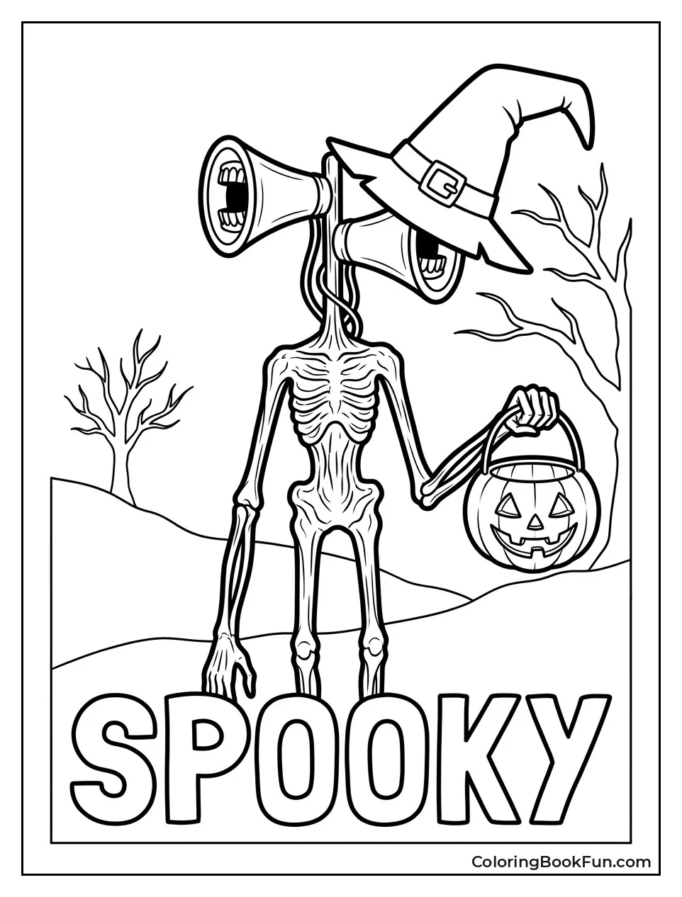 Siren Head Wearing a Witch Hat