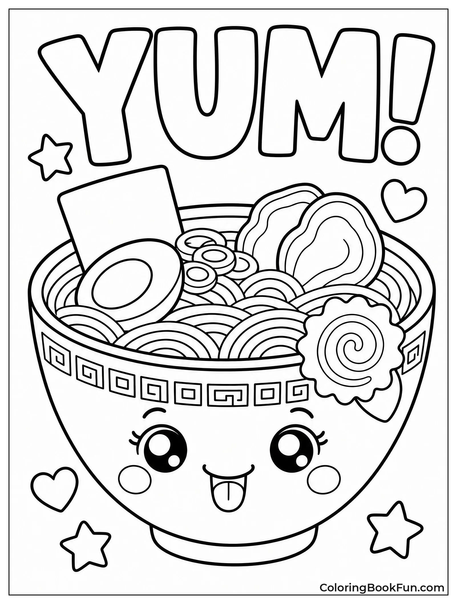 Smiling Ramen Bowl with Big Eyes