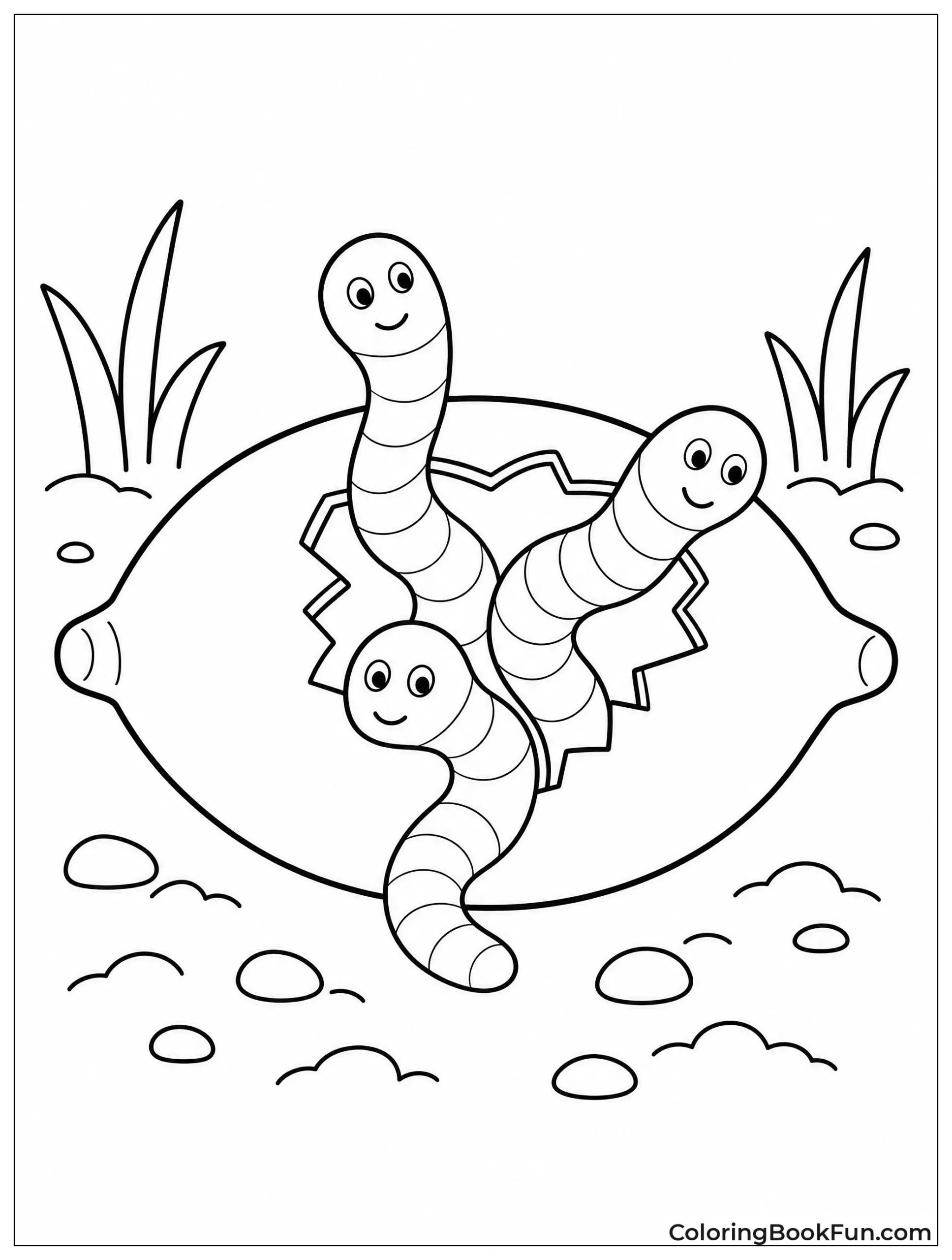 Baby Worms Hatch From Cocoon
