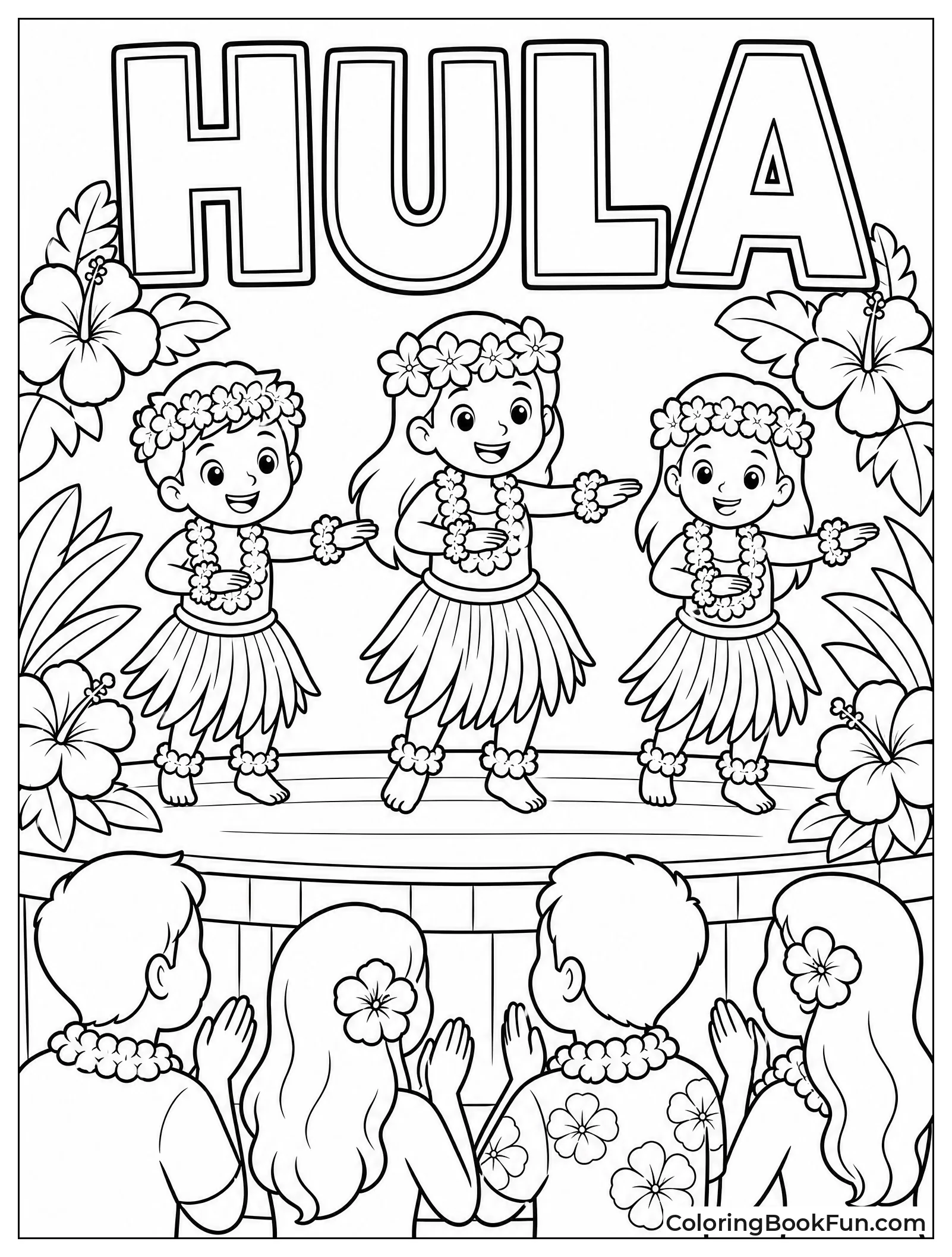 Children Perform Hula Dance