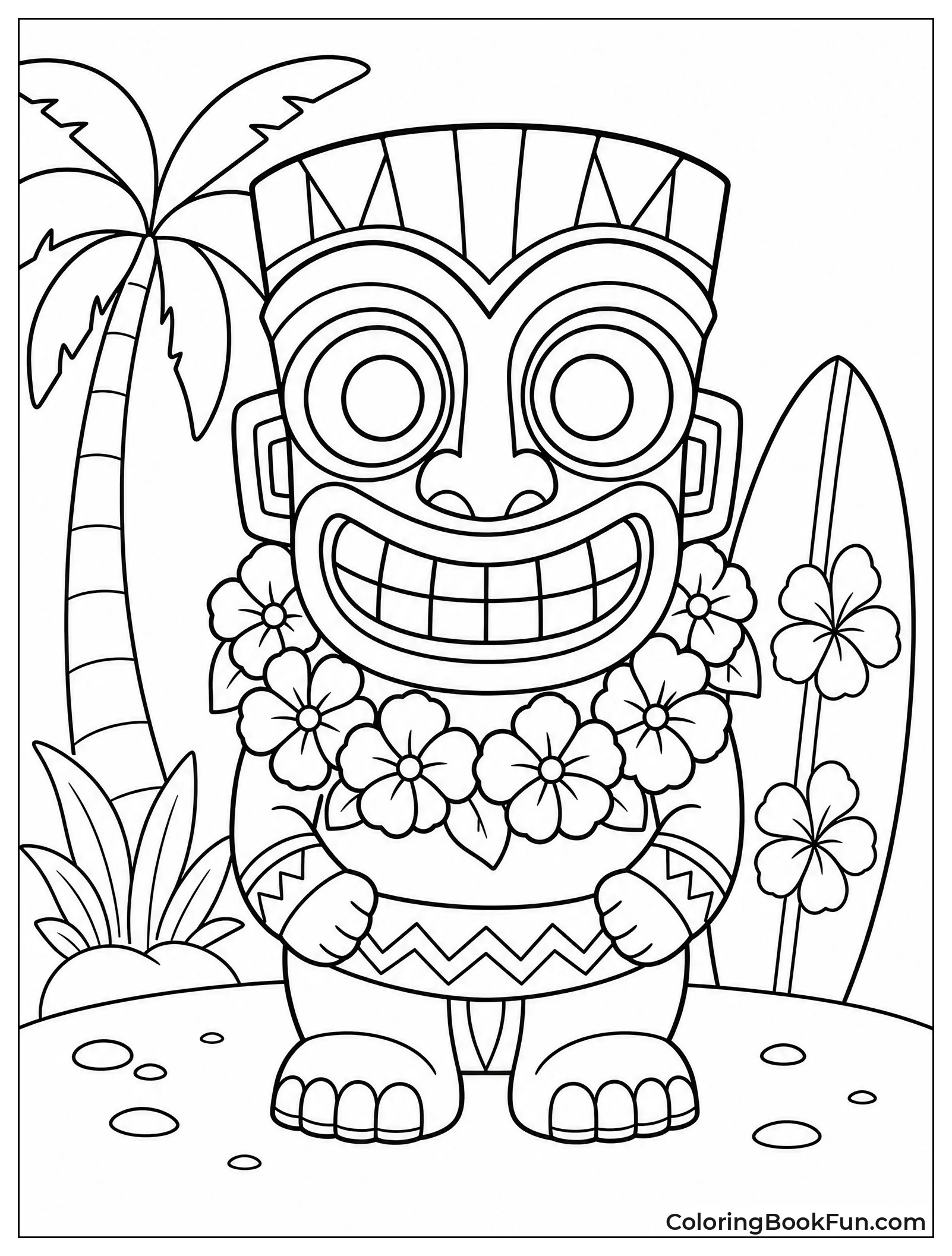 Chubby Tiki Mask with Eyes