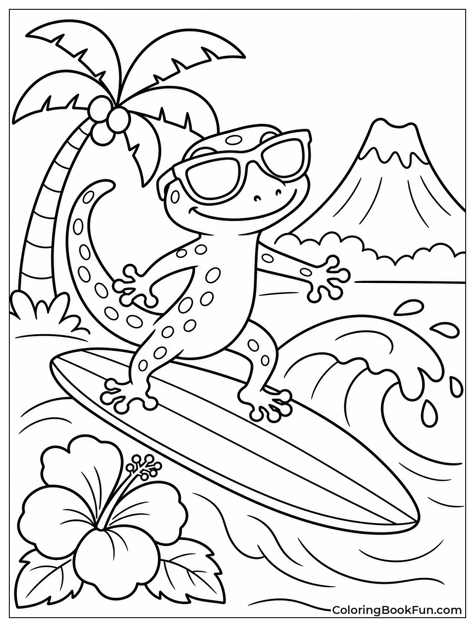 Gecko Surfs on Mini Board