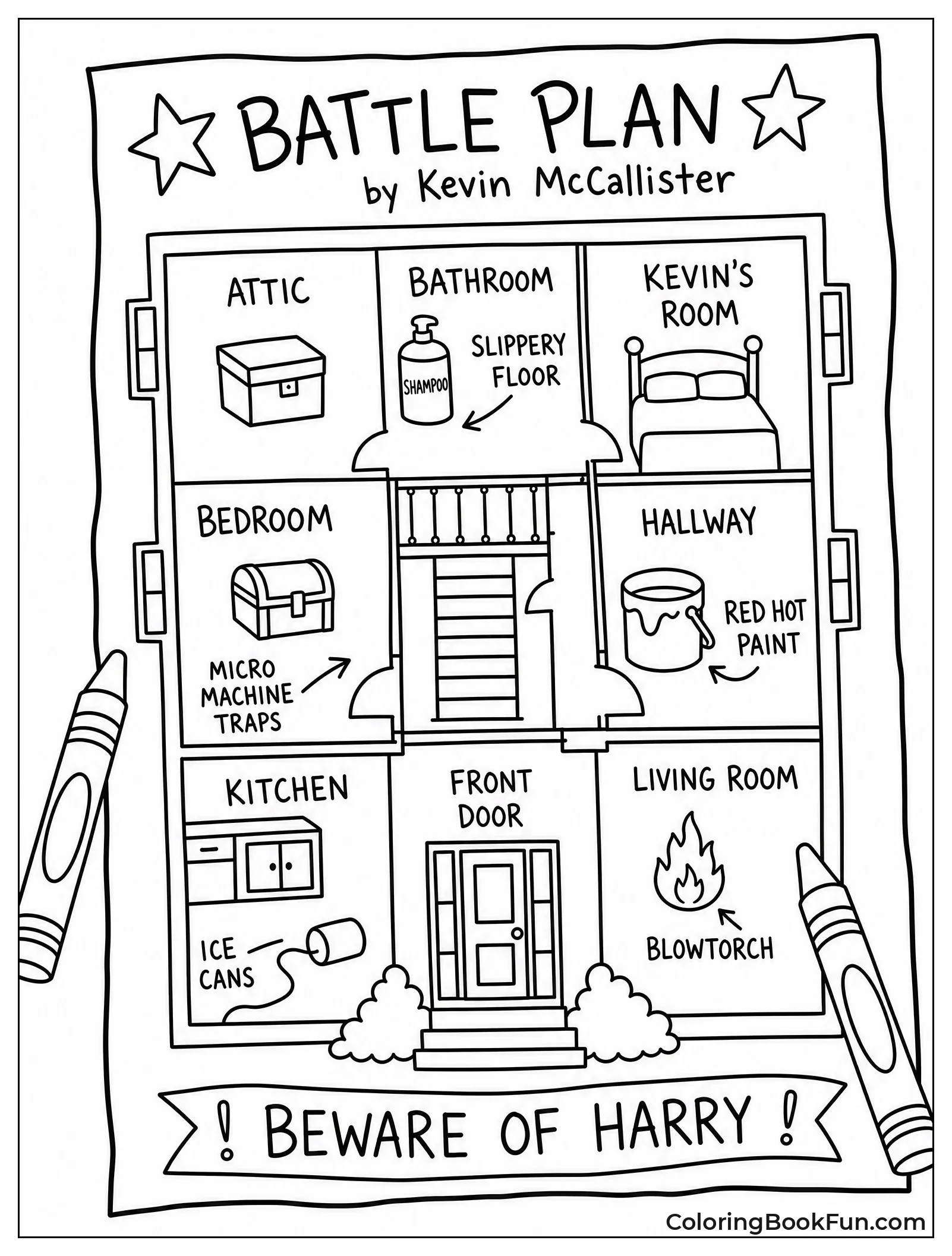 Kevin Draws Map of Traps