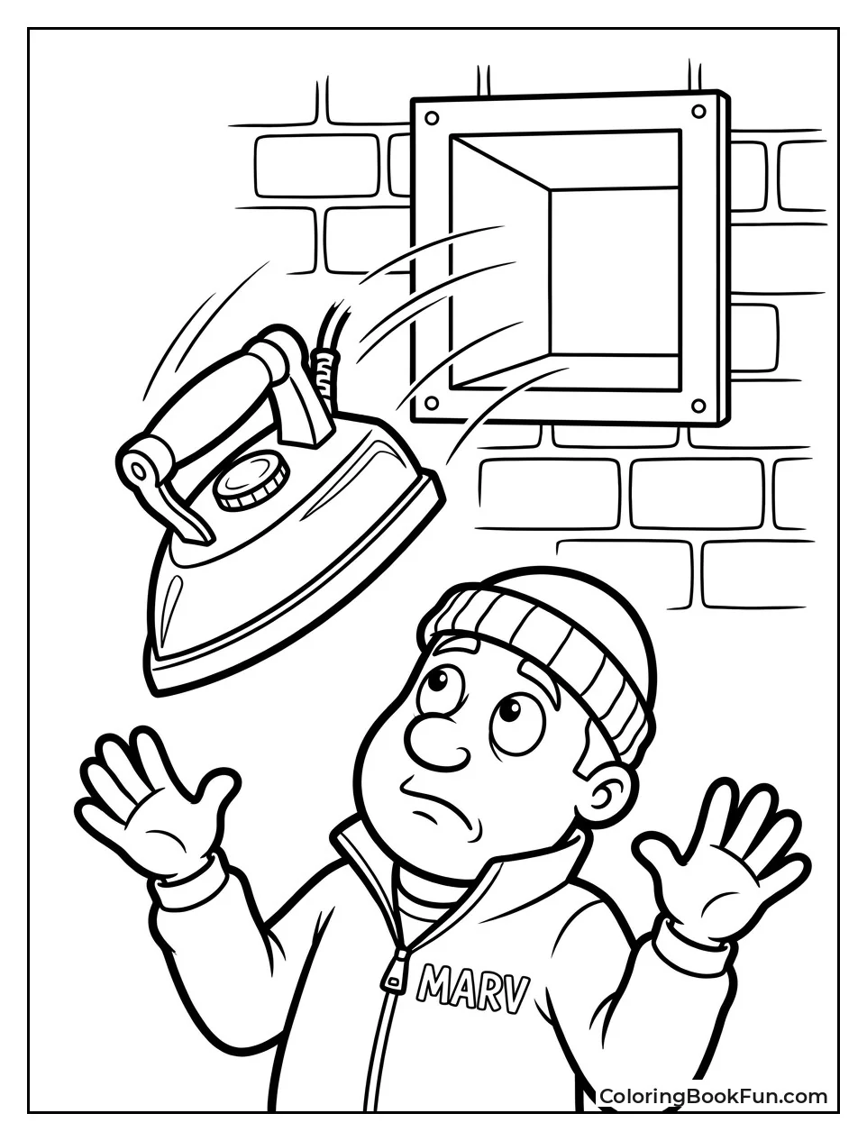 Iron Drops Down Laundry Chute