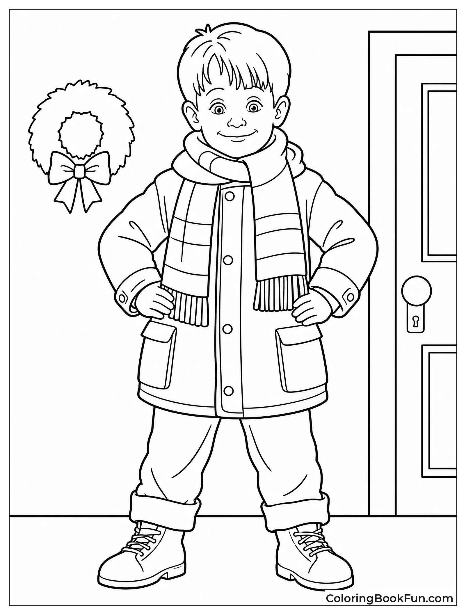 Kevin Standing in Scarf and Coat