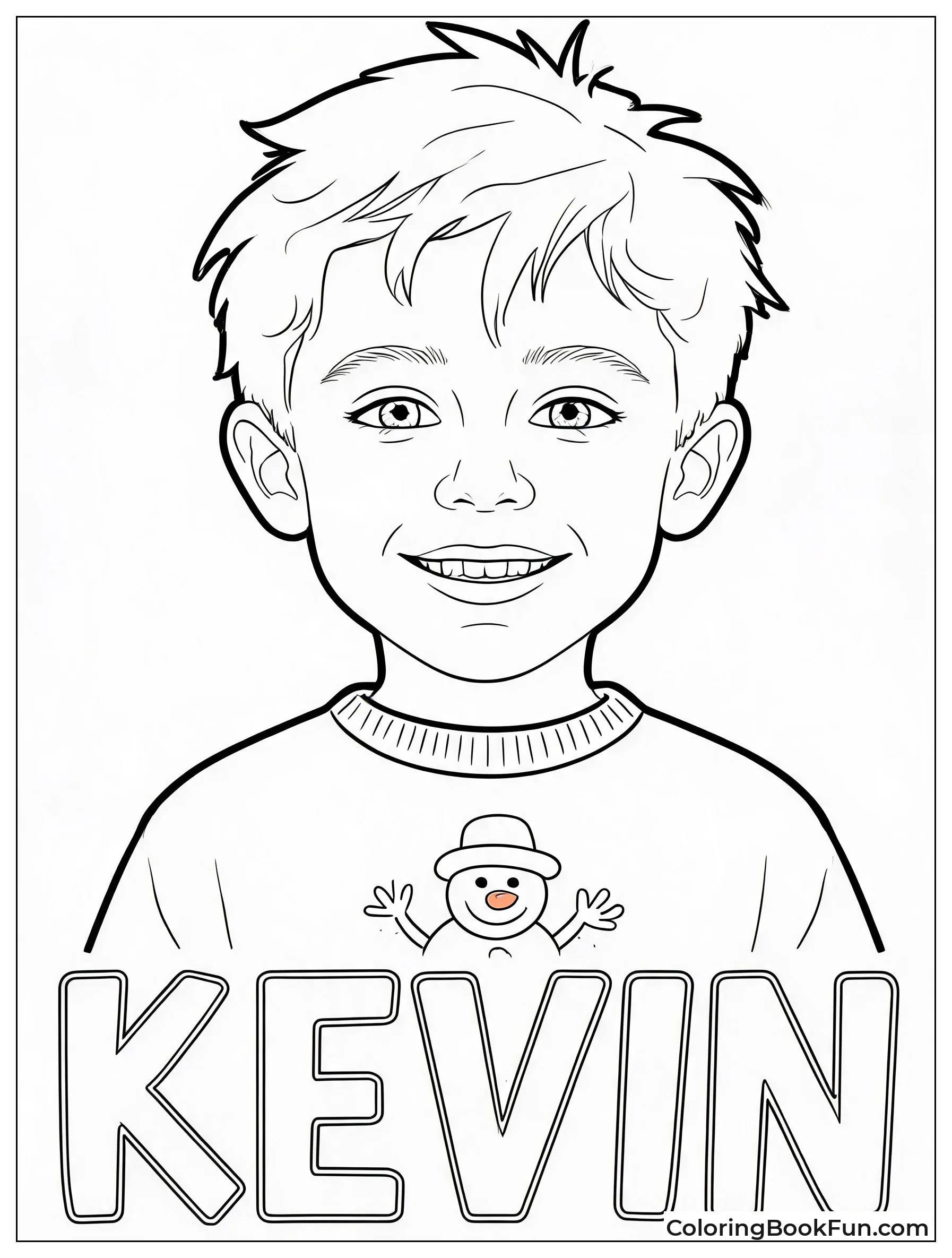 Kevin Smiles in Red Sweater