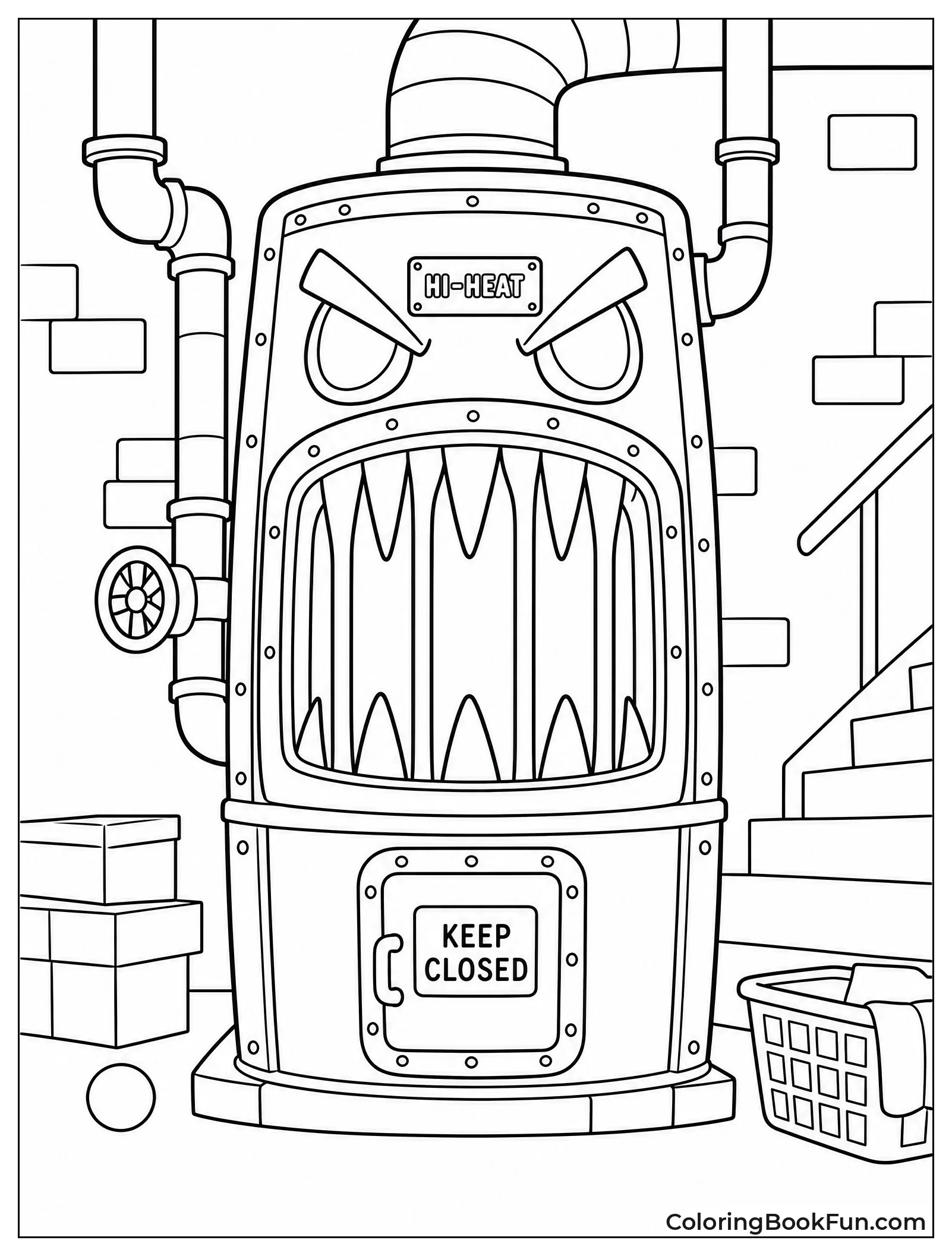 Furnace Looks Like Scary Monster