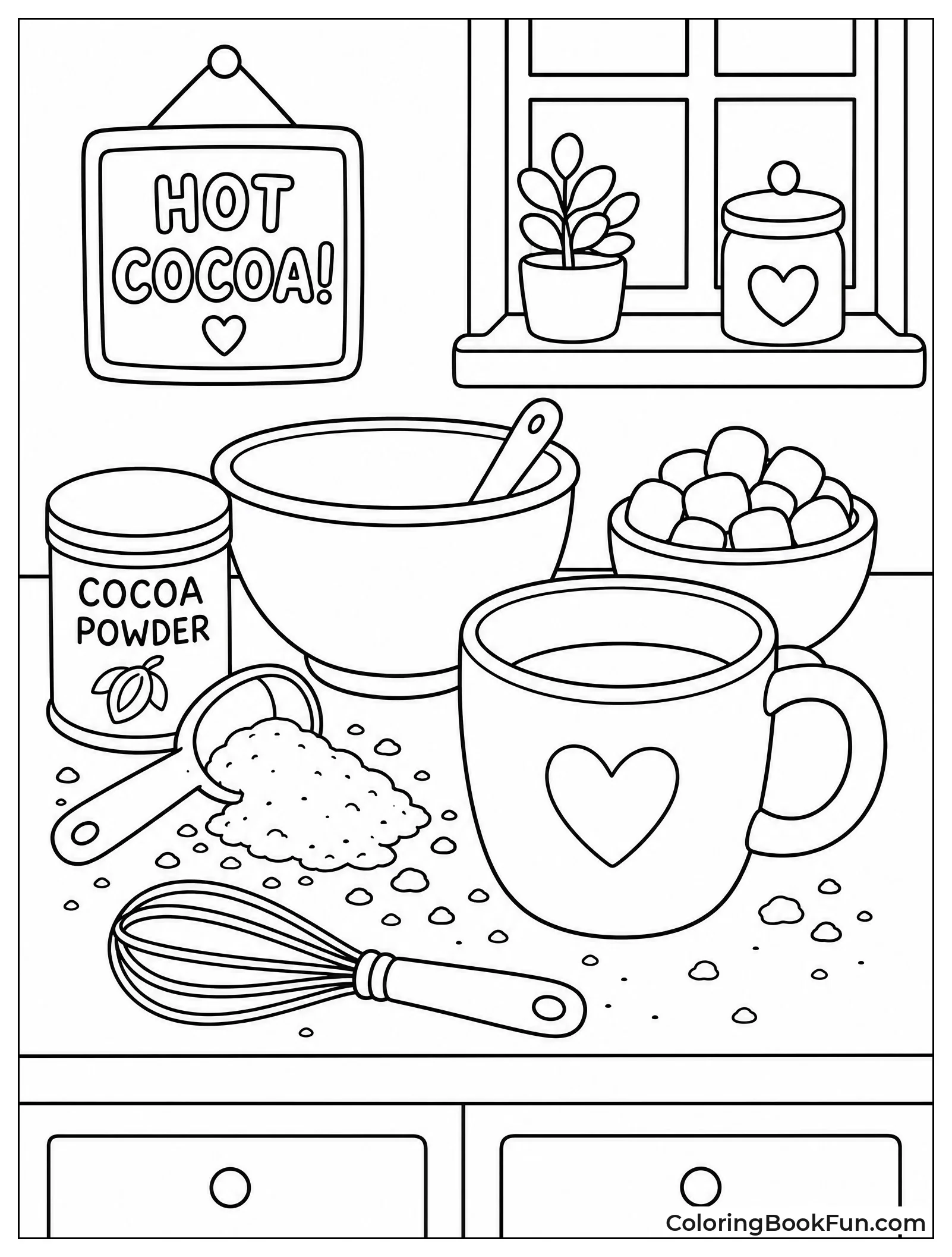 Messy Kitchen with Cocoa Powder