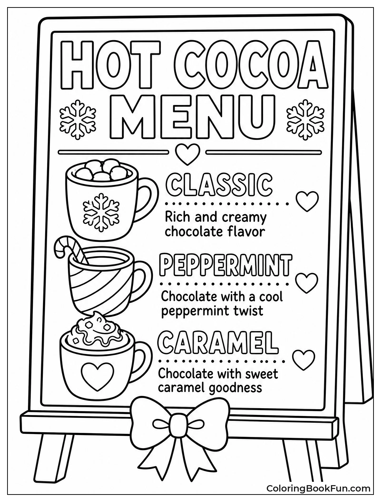 Chalkboard Cocoa Menu Board