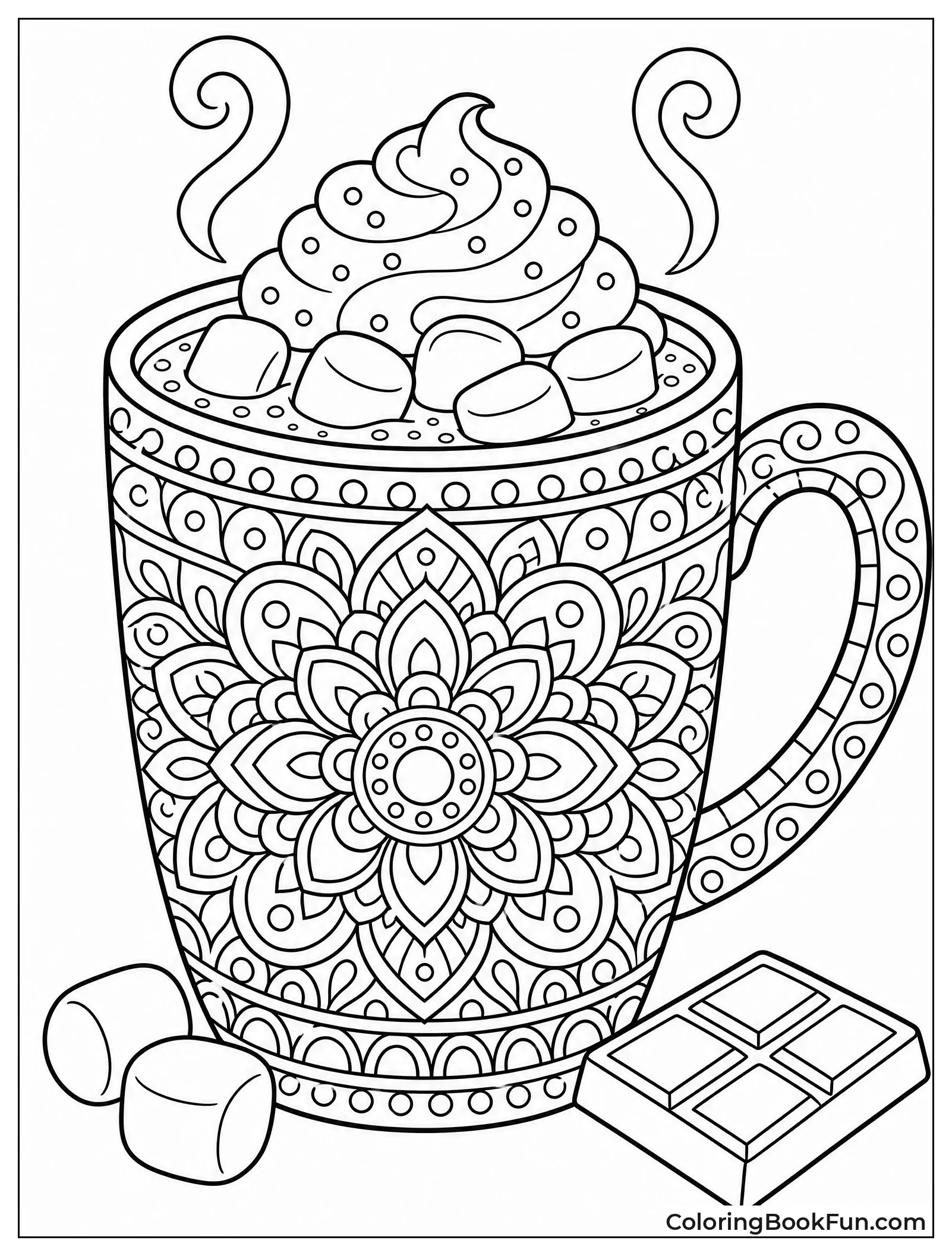 Mug with Zentangle Patterns