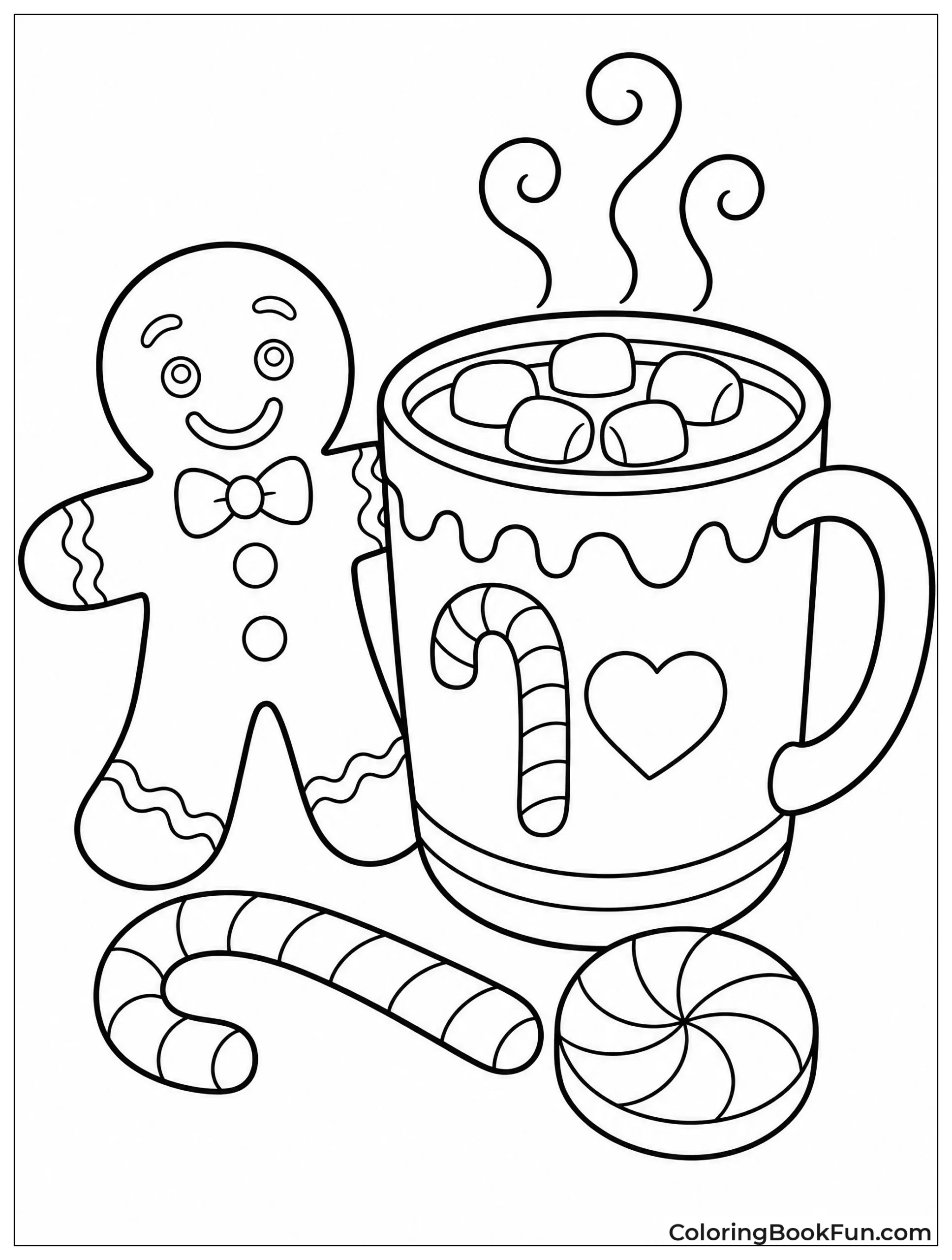 Gingerbread Man with Cocoa Mug