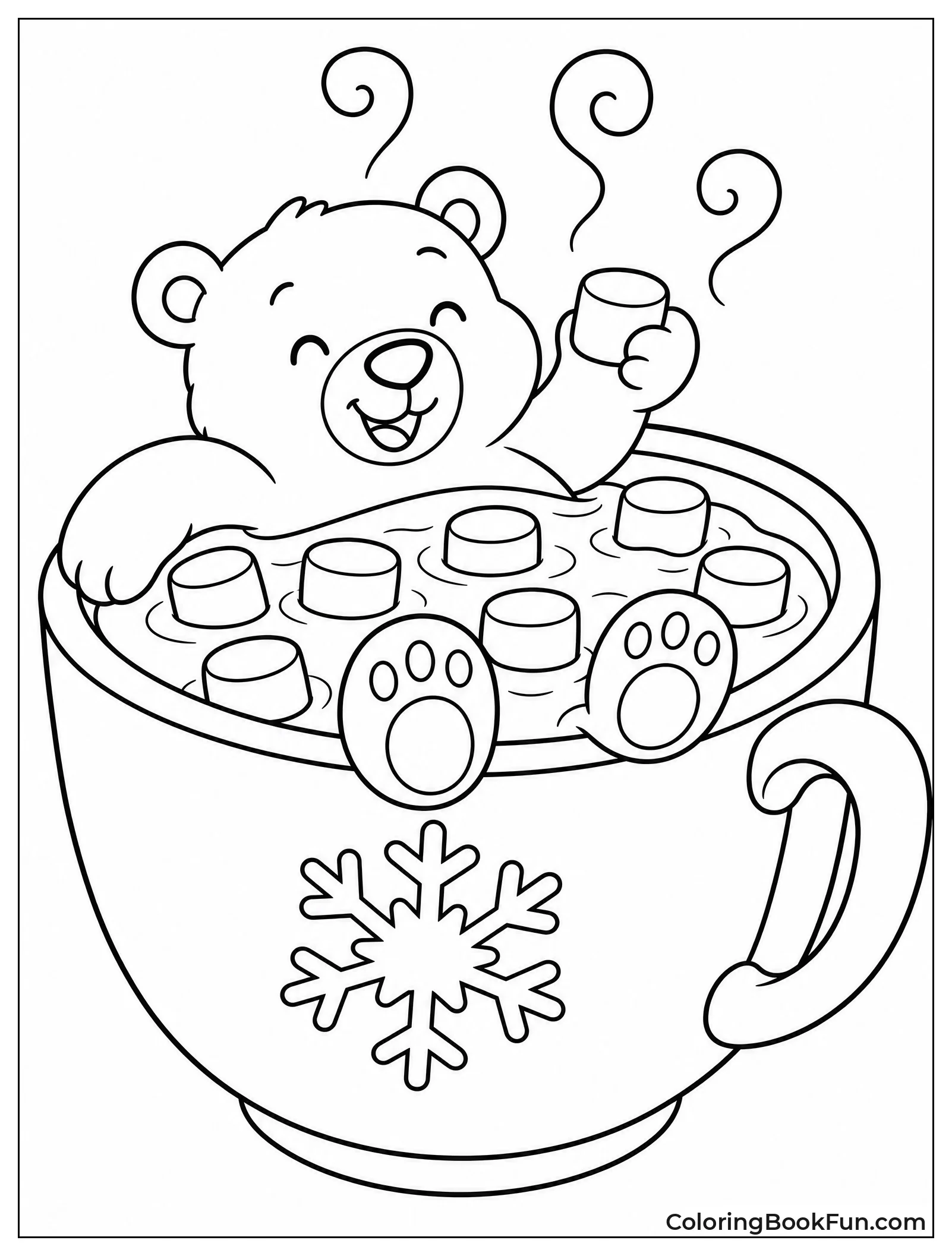 Polar Bear Bathing in Cocoa