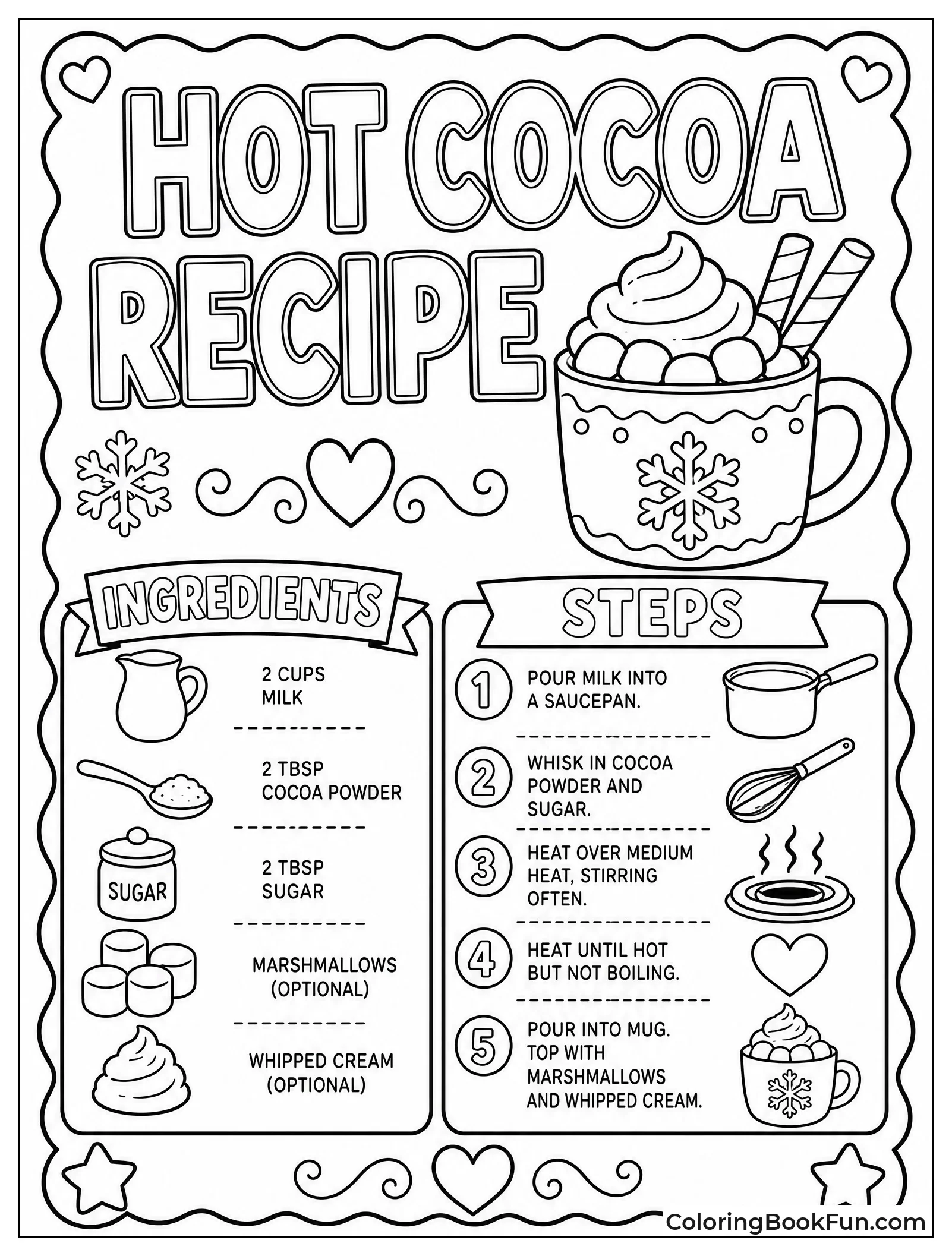 Hot Cocoa Recipe Card