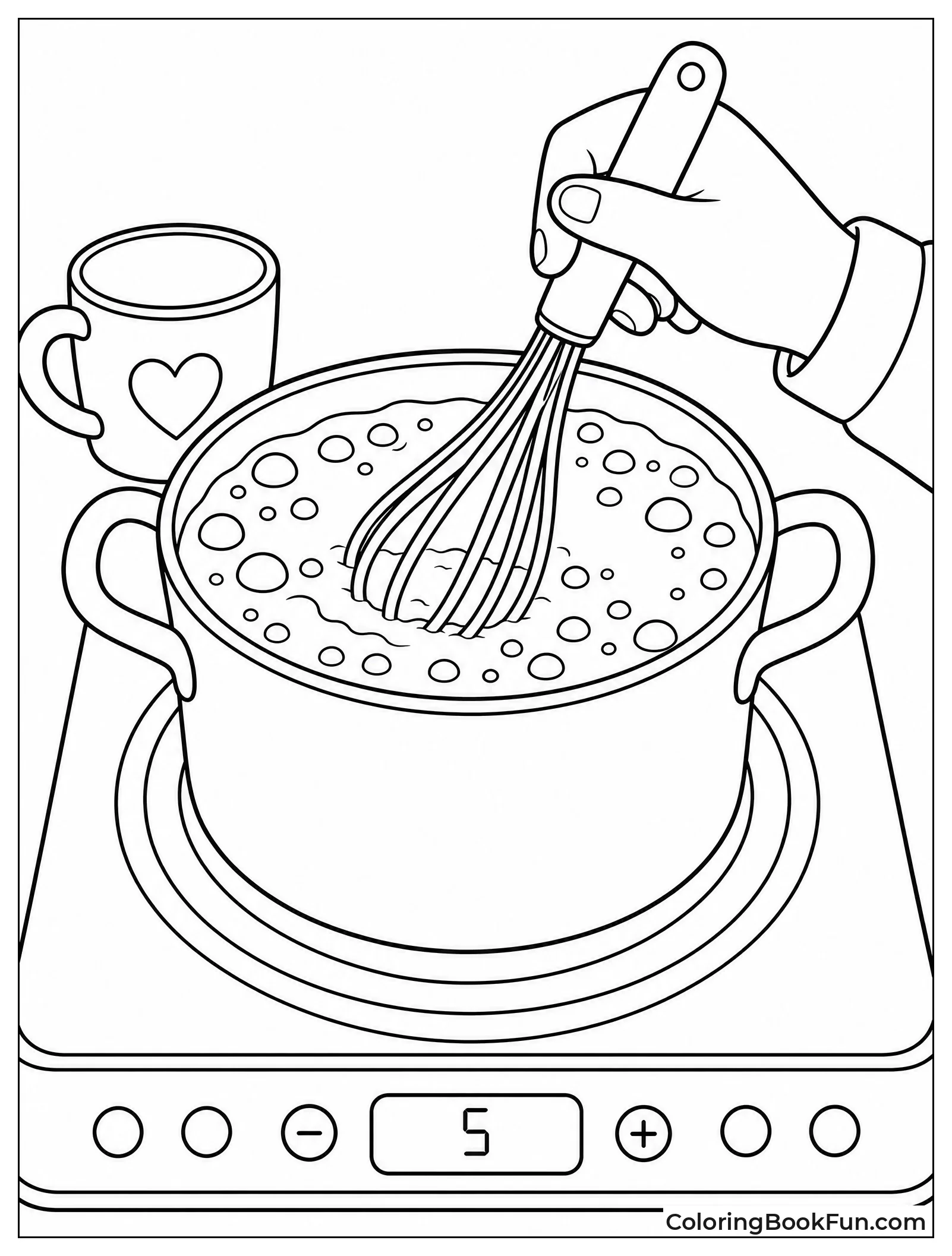 Hand Whisking Frothy Hot Cocoa