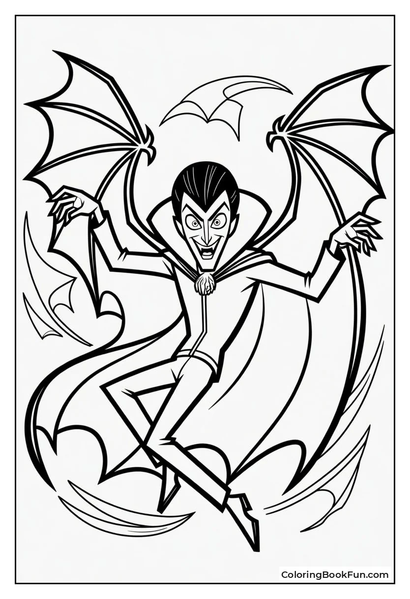 Dracula Transforming into Bat Form