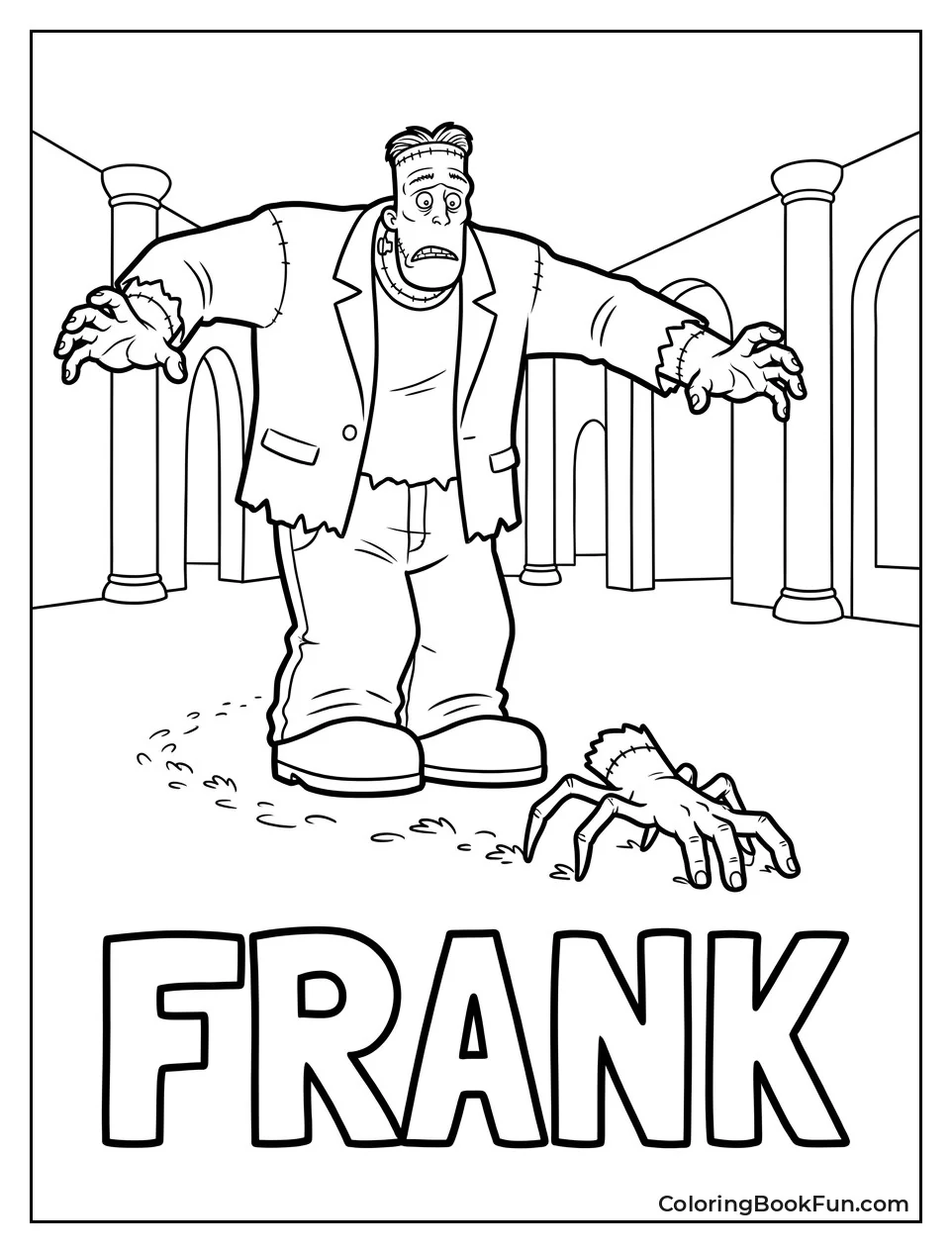 Frankenstein Watching His Hand Crawl