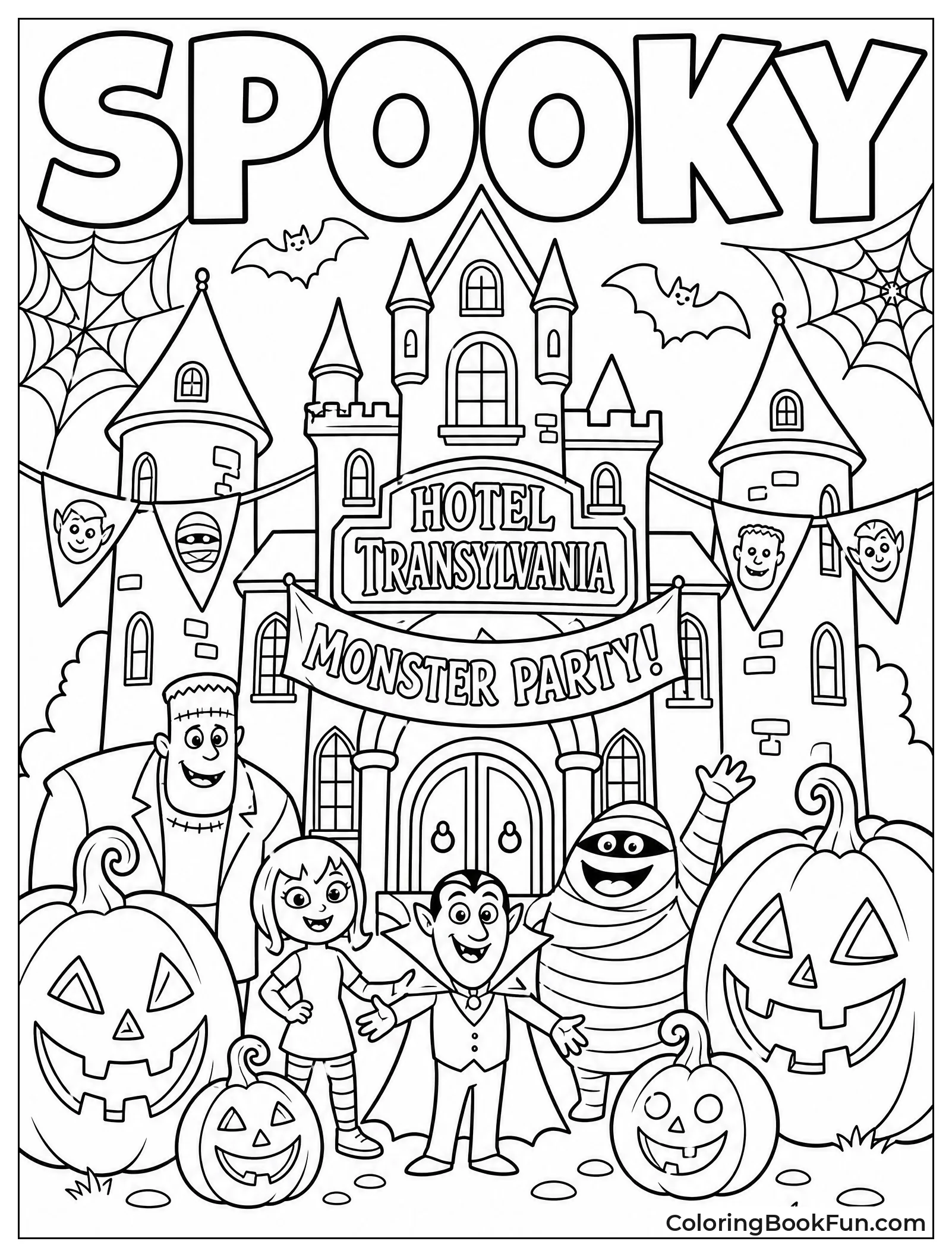 Hotel Decorated for Halloween Party