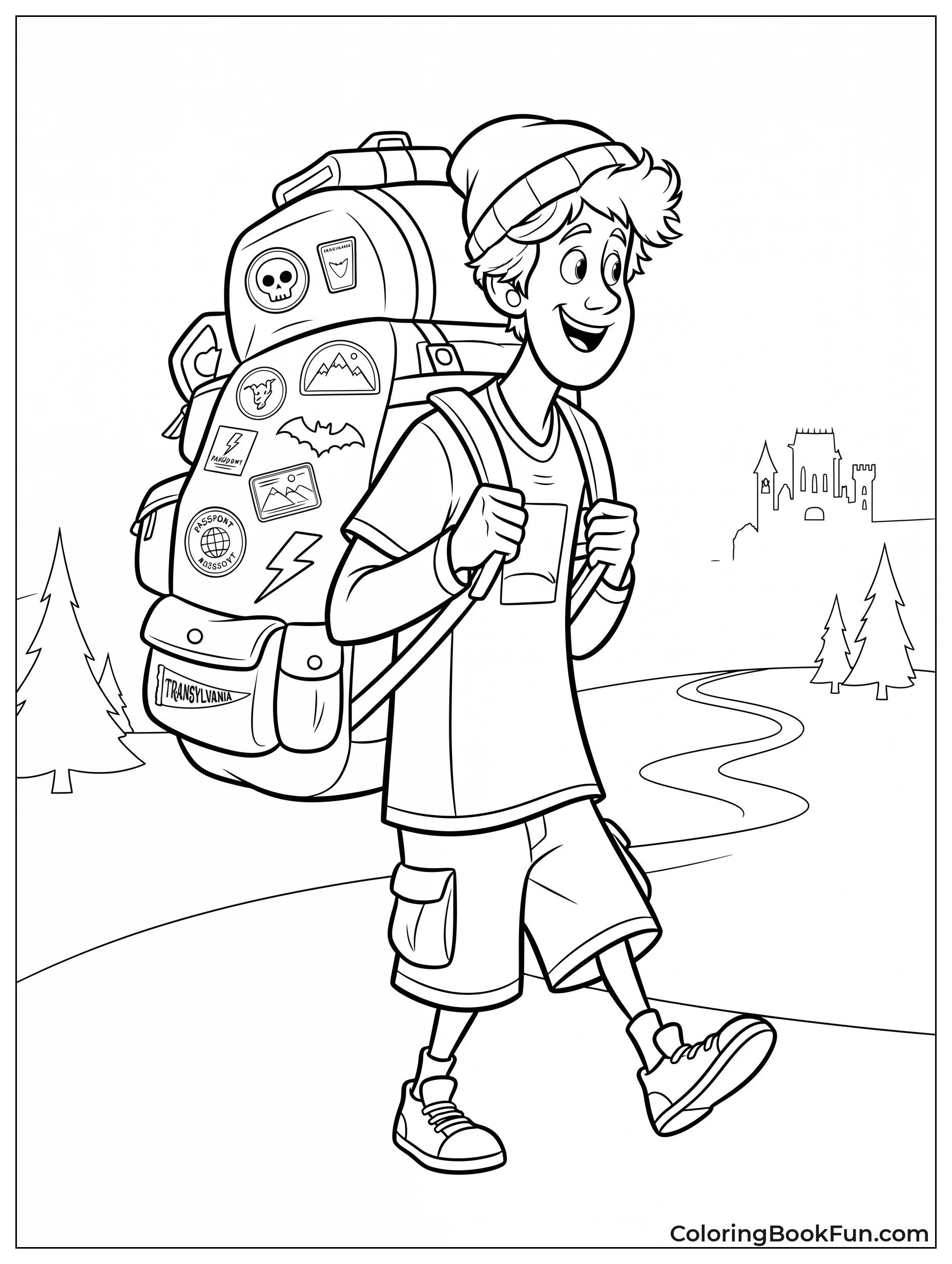Johnny Hiking with Big Backpack