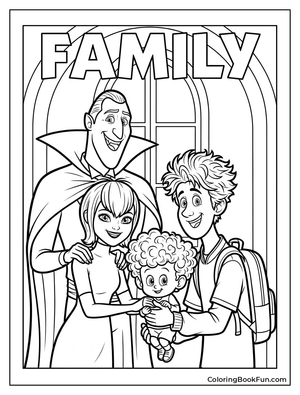 Dracula Family in Warm Portrait