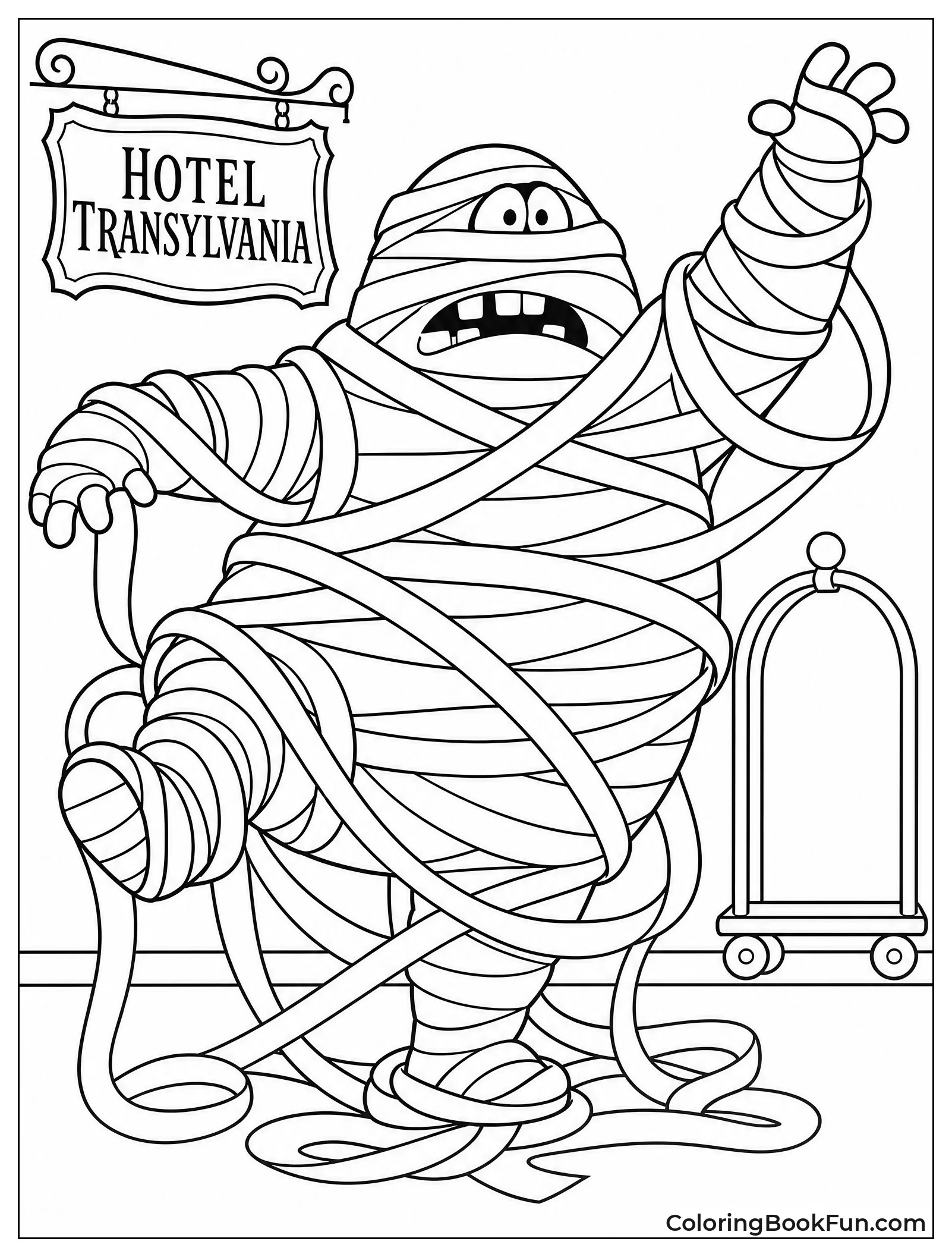 Murray Tangled in His Bandages
