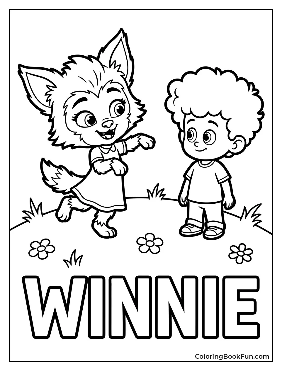 Winnie Playing with Dennis on Hill