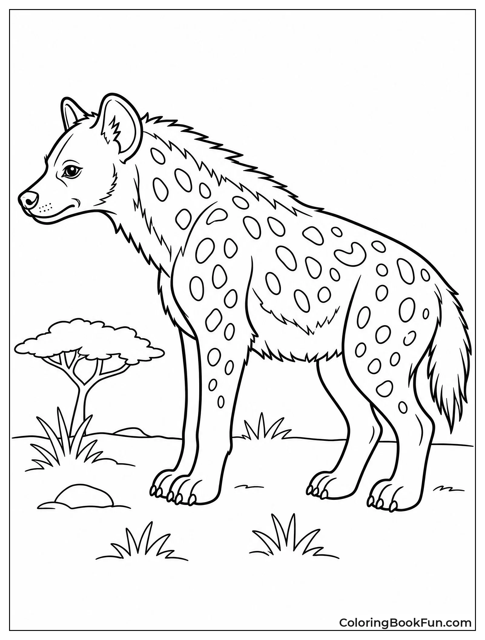Hyena Profile Showing Strong Muscles