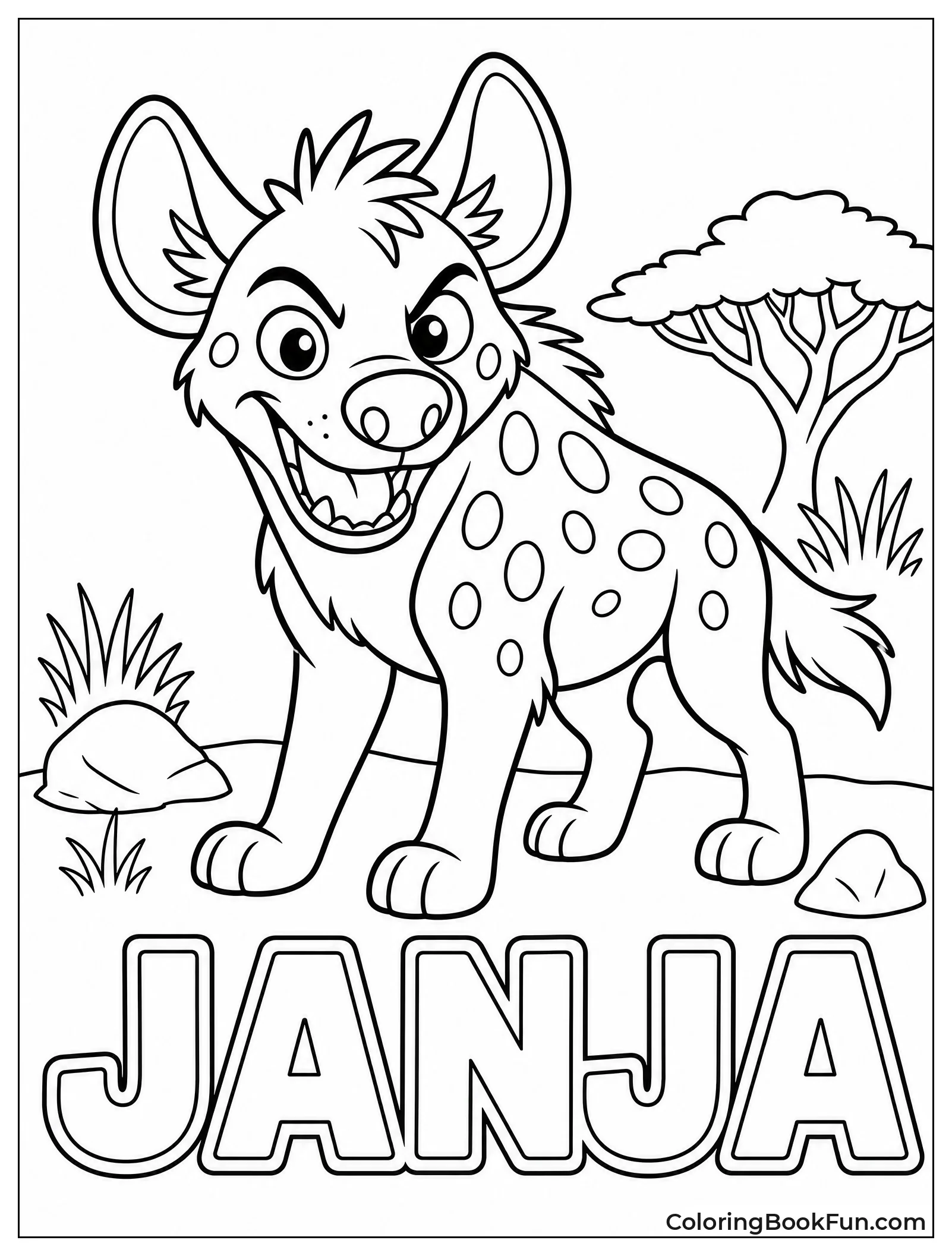 Cartoon Hyena in Janja Style